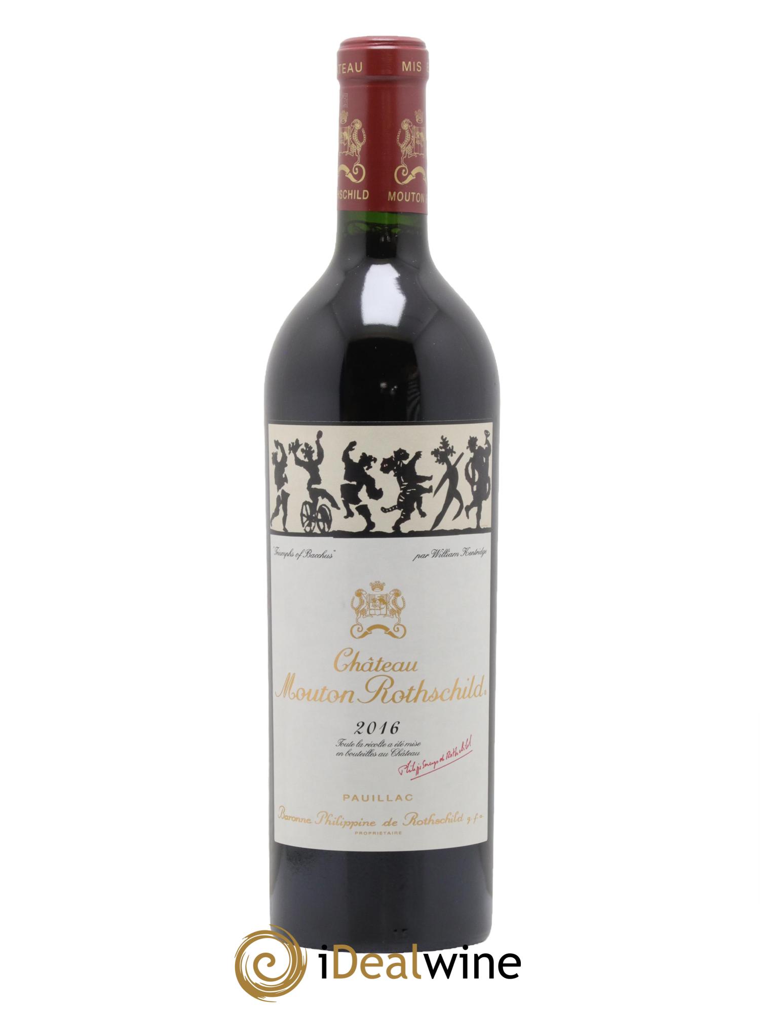Château Mouton Rothschild 1er Grand Cru Classé 2016 - Lot de 1 bouteille - 0