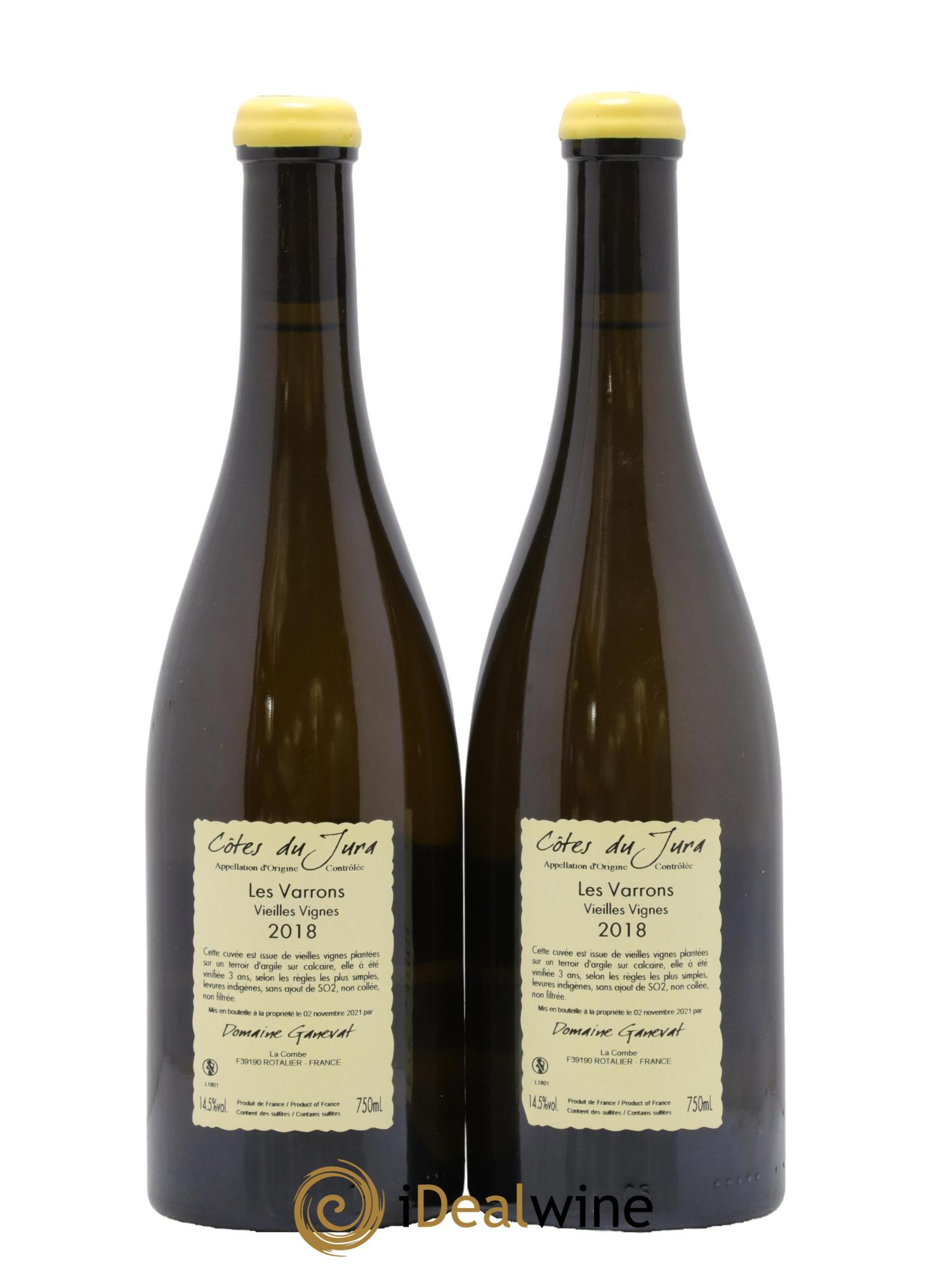 Côtes du Jura Les Varrons Vieilles Vignes Jean-François Ganevat (Domaine) 2018 - Lot de 2 bouteilles - 1
