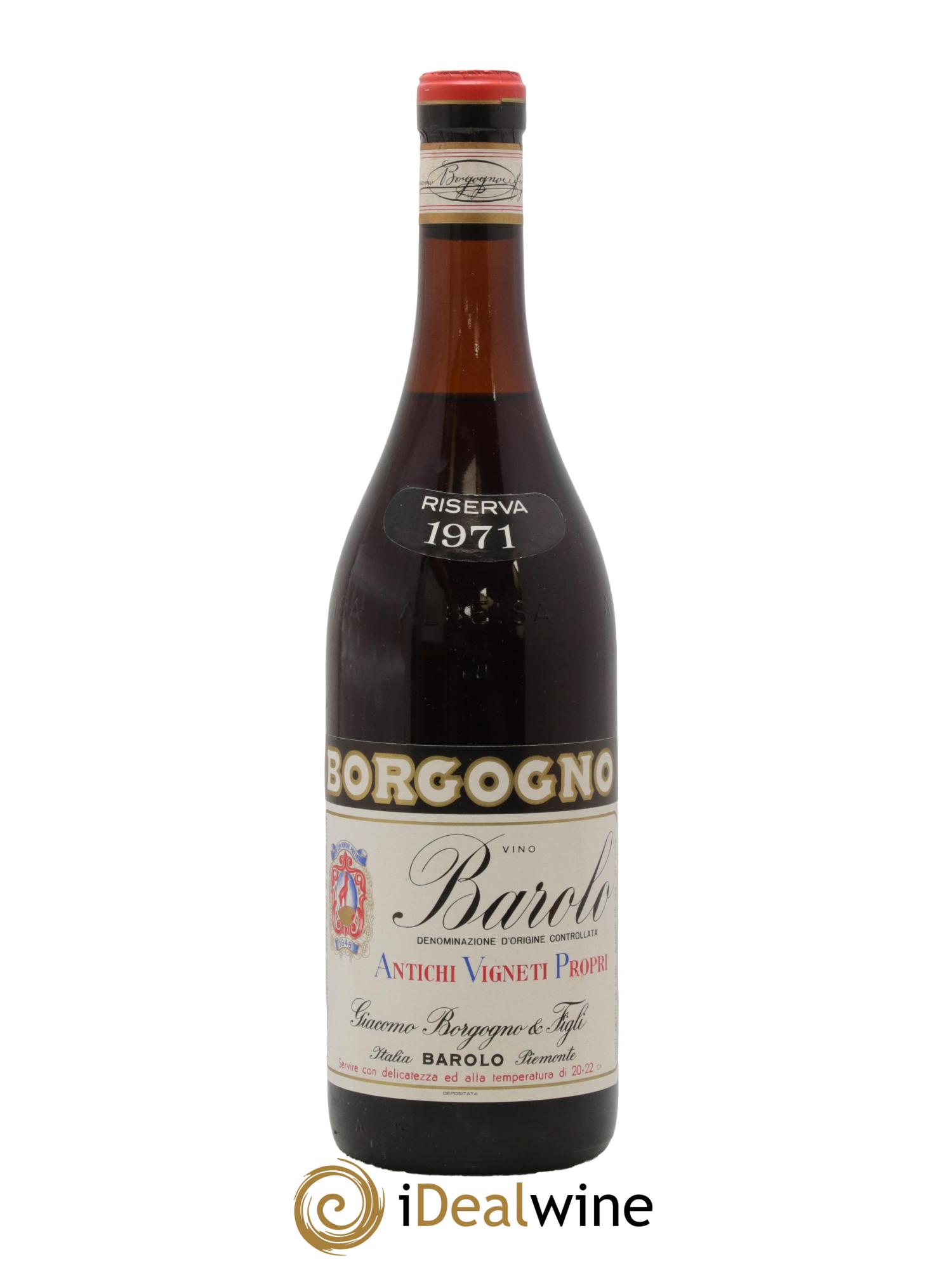 Barolo DOCG Riserva Giacomo Borgogno 1971 - Lotto di 1 bottiglia - 0