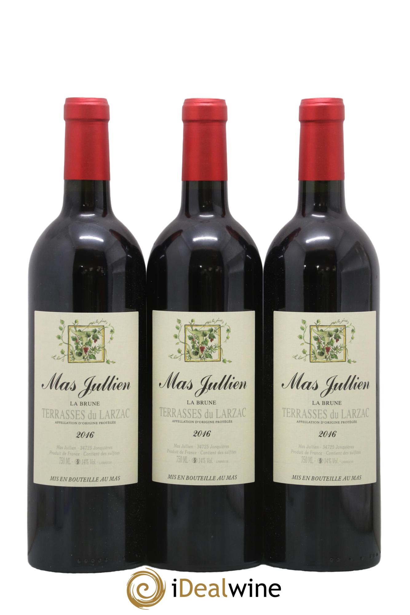 Terrasses du Larzac Mas Jullien La Brune Olivier Jullien 2016 - Lot de 3 bouteilles - 0