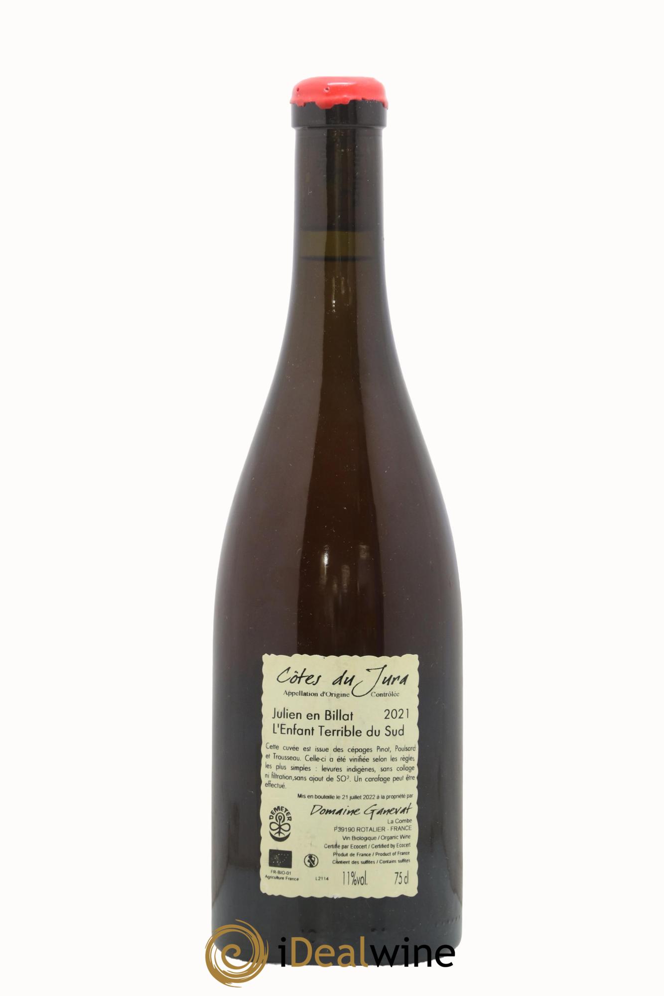 Côtes du Jura Julien en Billat l'enfant terrible du Sud Jean-François Ganevat (Domaine) 2021 - Lot of 1 bottle - 1