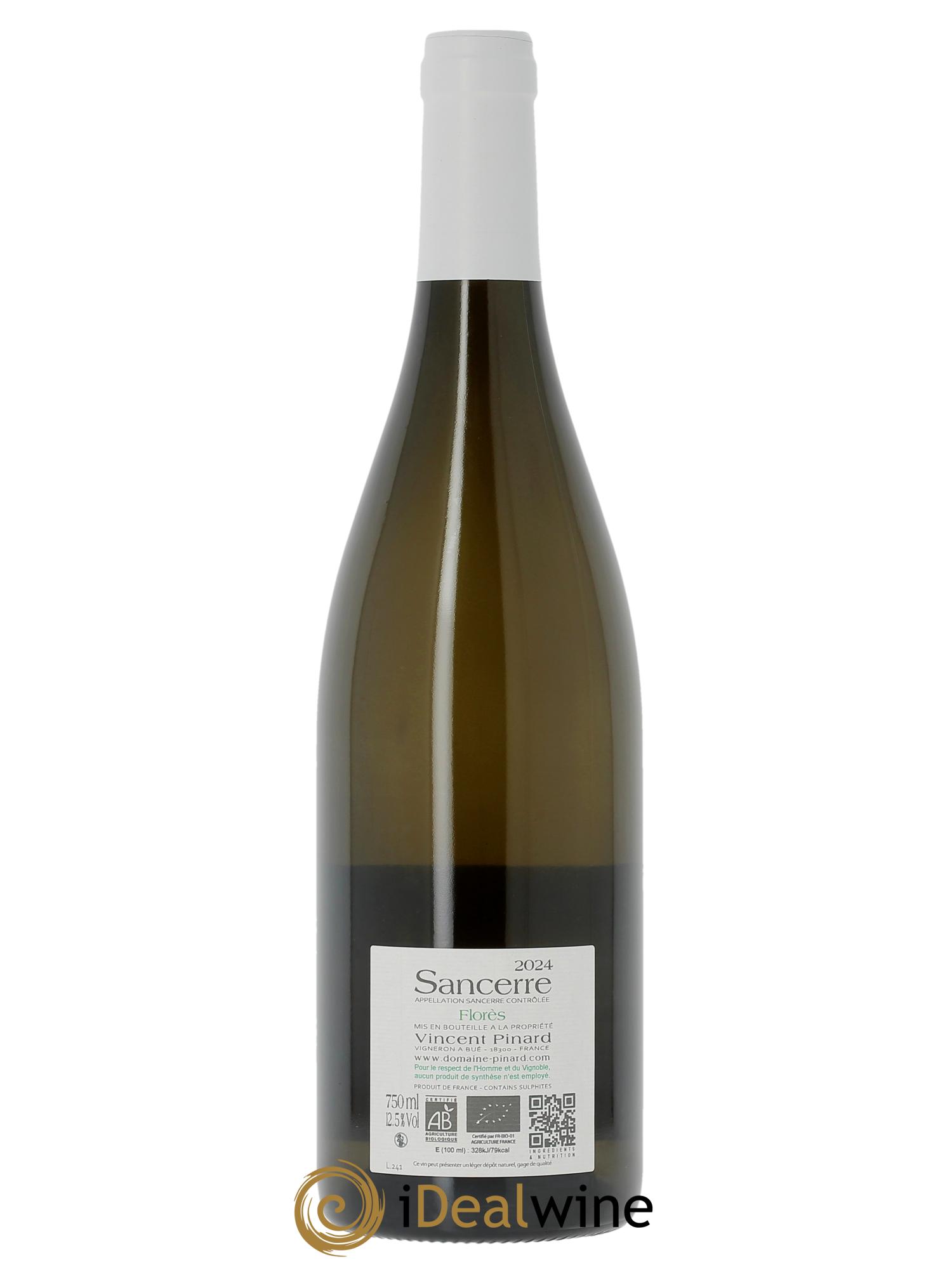 Sancerre Florès Vincent Pinard  2024 - Lot de 1 bouteille - 1