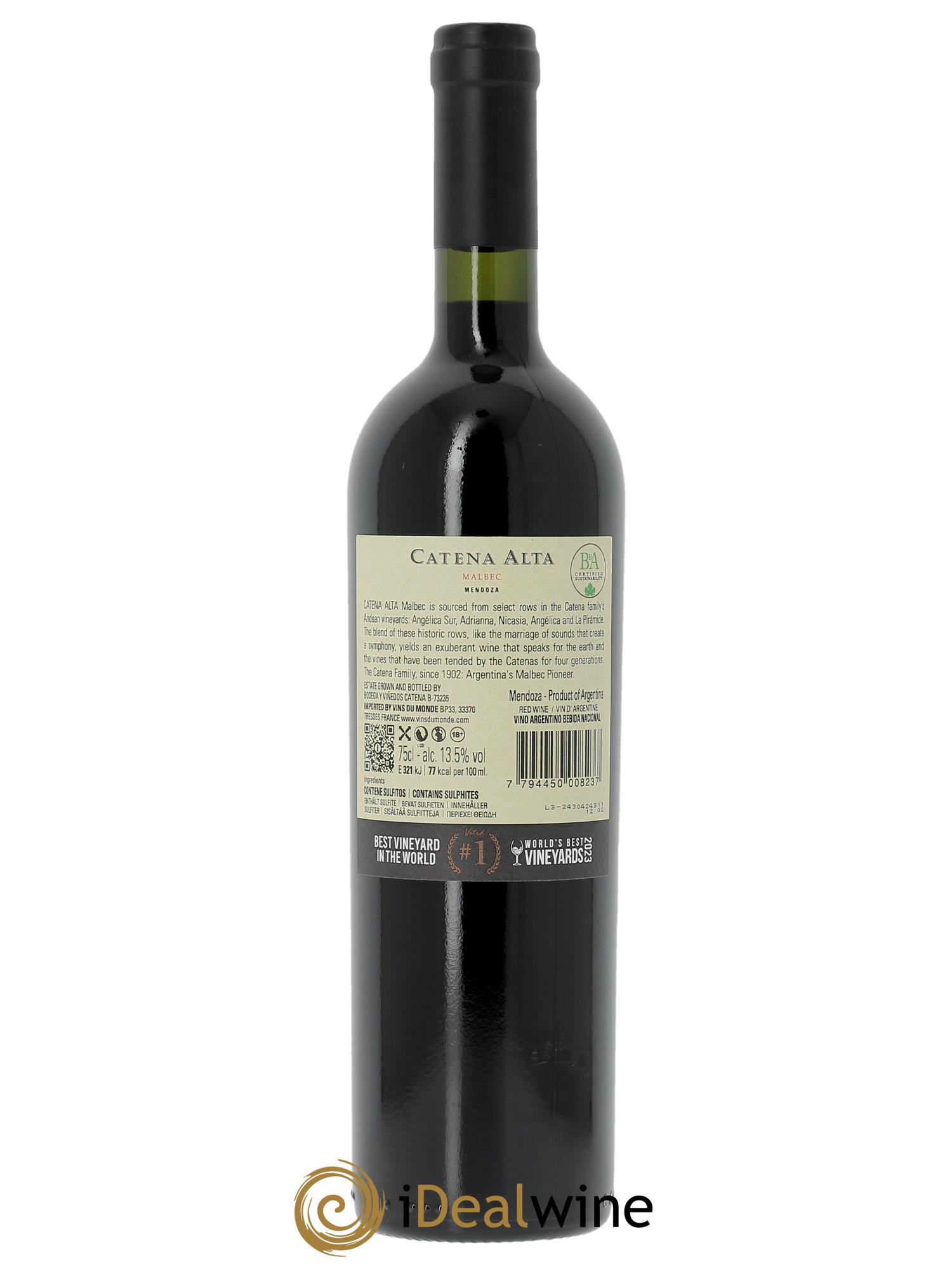 Mendoza Catena Zapata Malbec Alta  2021 - Lot de 1 bouteille - 1