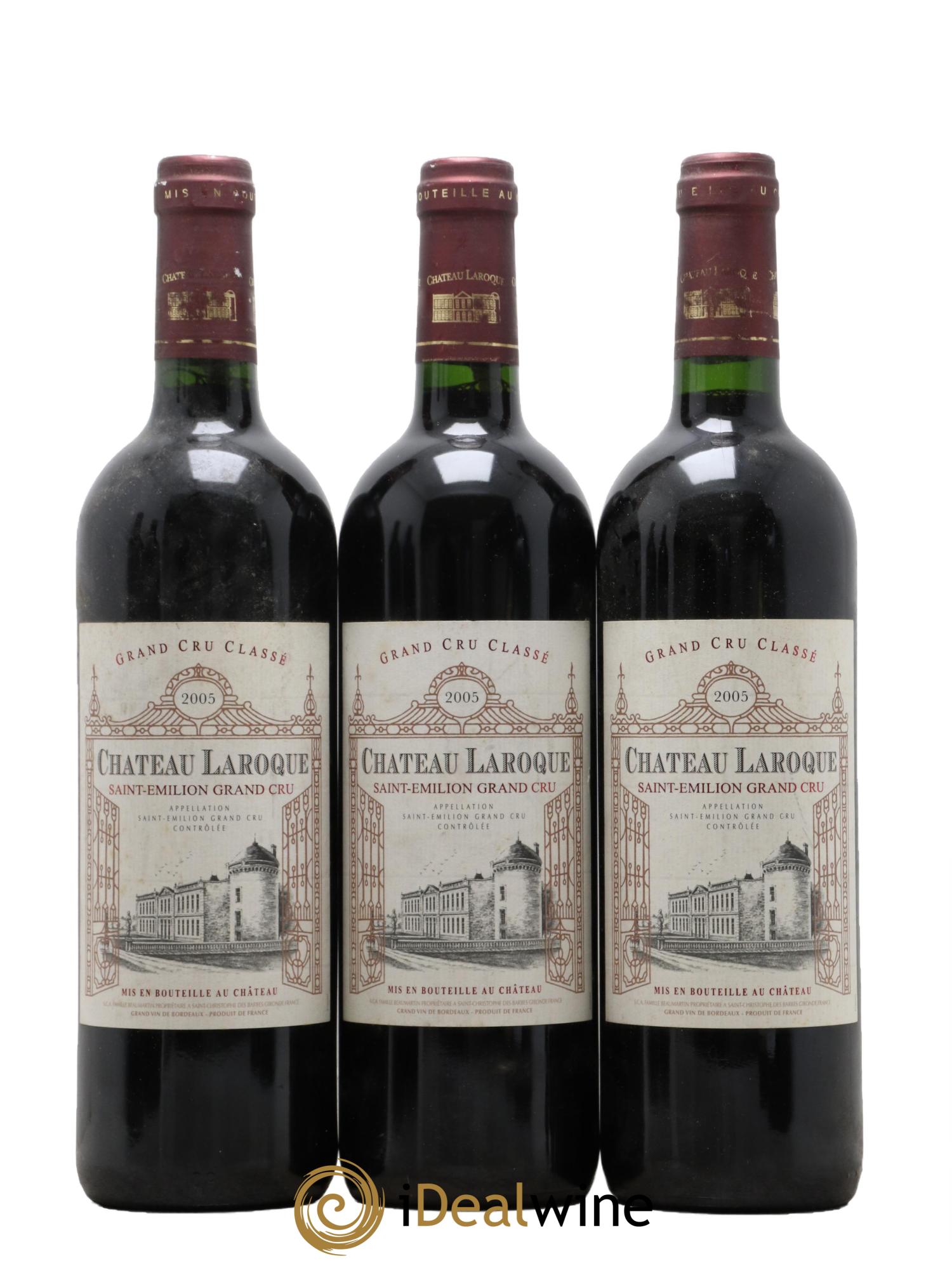 Château Laroque Grand Cru Classé 2005 - Lot de 3 bouteilles - 0