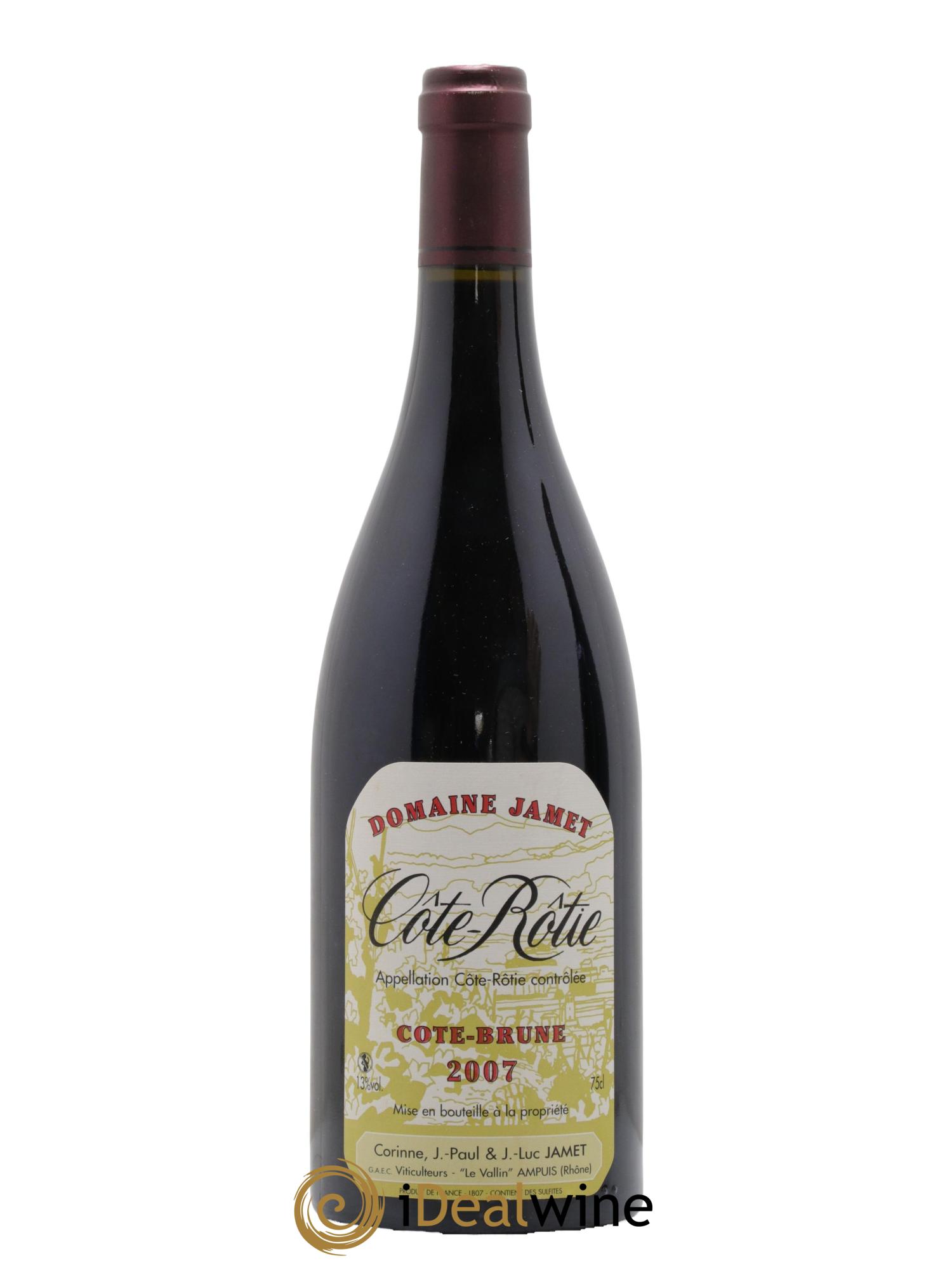Côte-Rôtie Côte Brune Jamet (Domaine) 2007 - Lot de 1 bouteille - 0