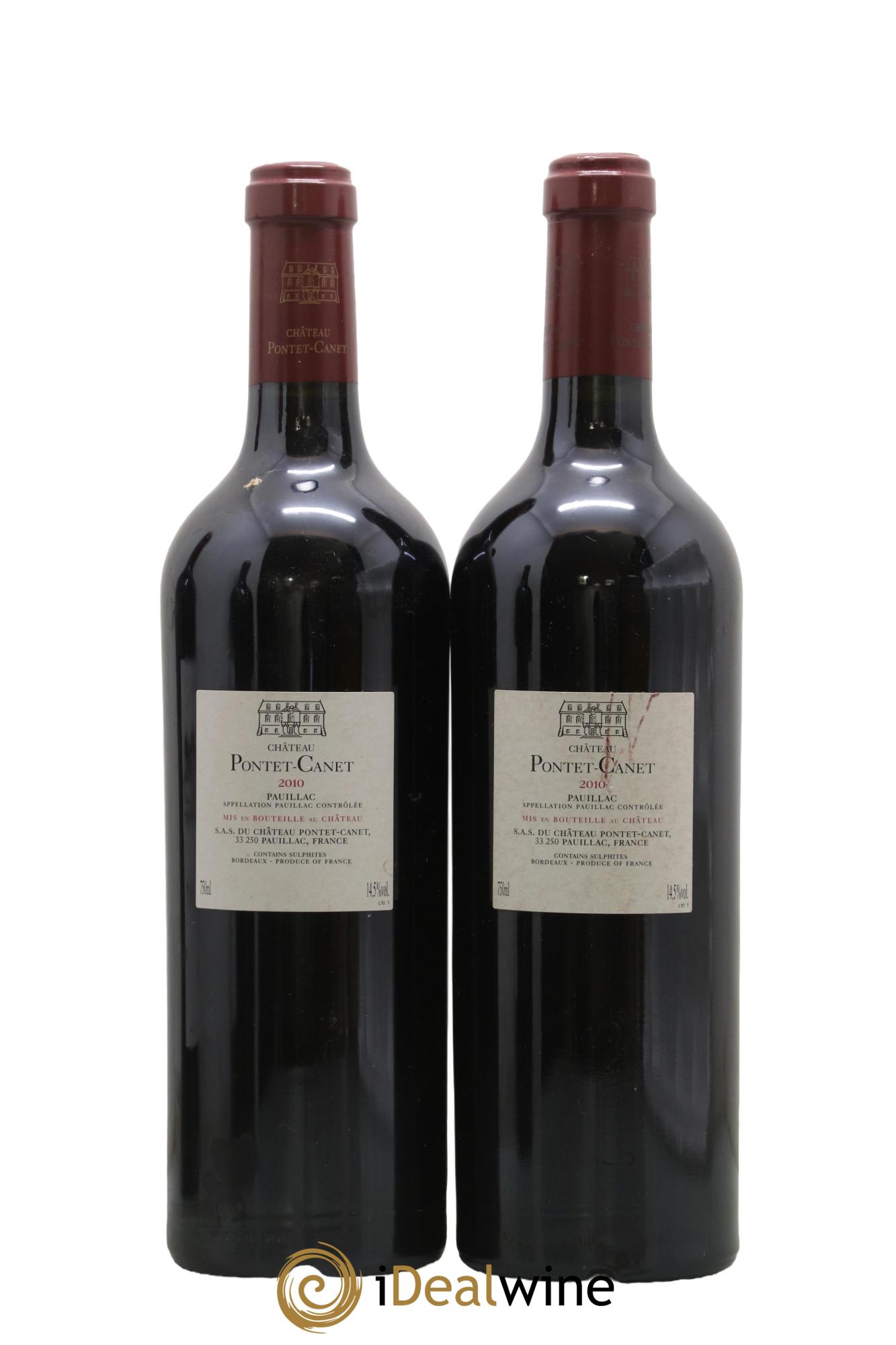 Château Pontet Canet 5ème Grand Cru Classé 2010 - Posten von 2 Flaschen - 1