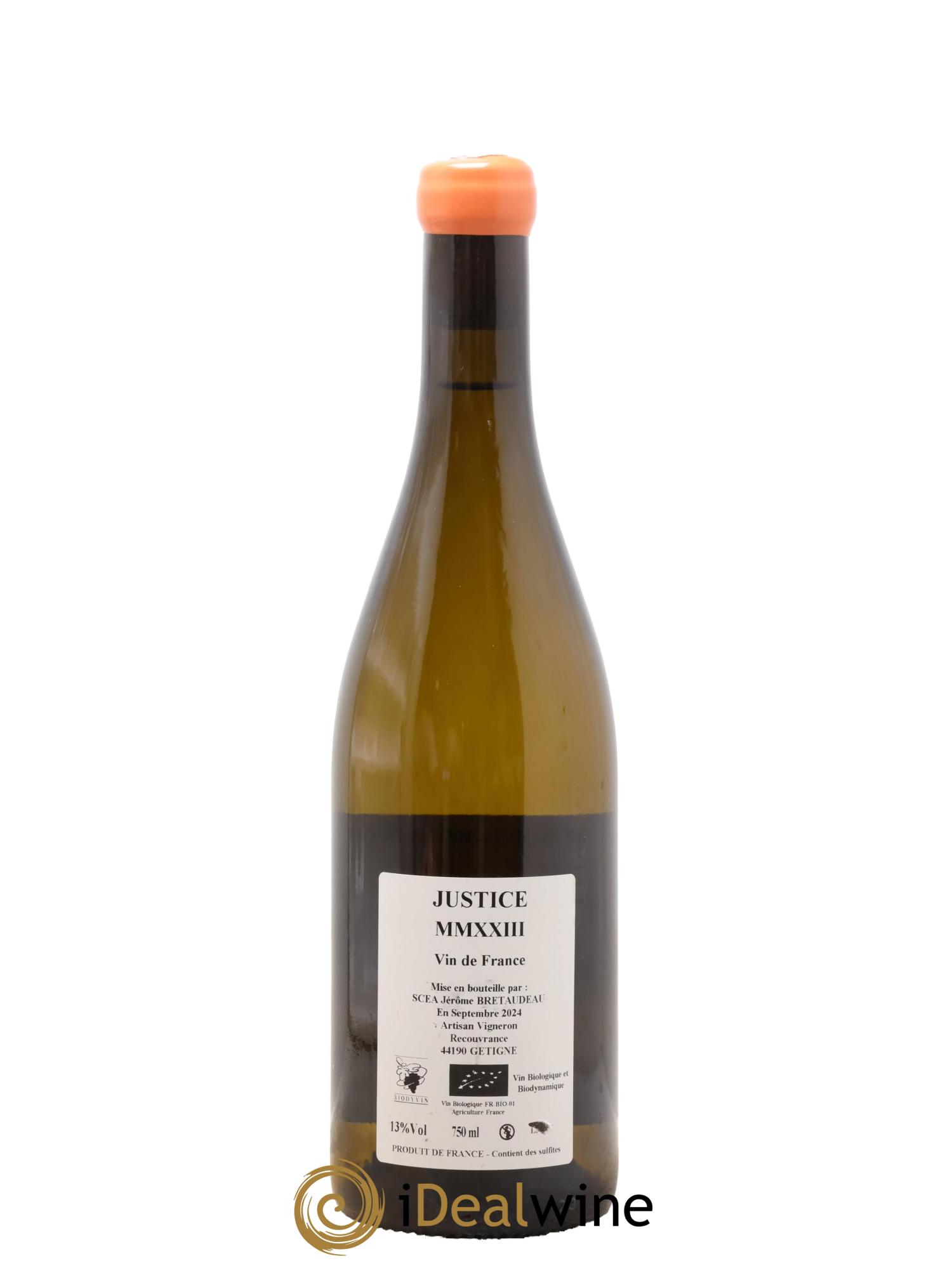 Vin de France La Justice Jérôme Bretaudeau - Domaine de Bellevue 2023 - Lotto di 1 bottiglia - 1