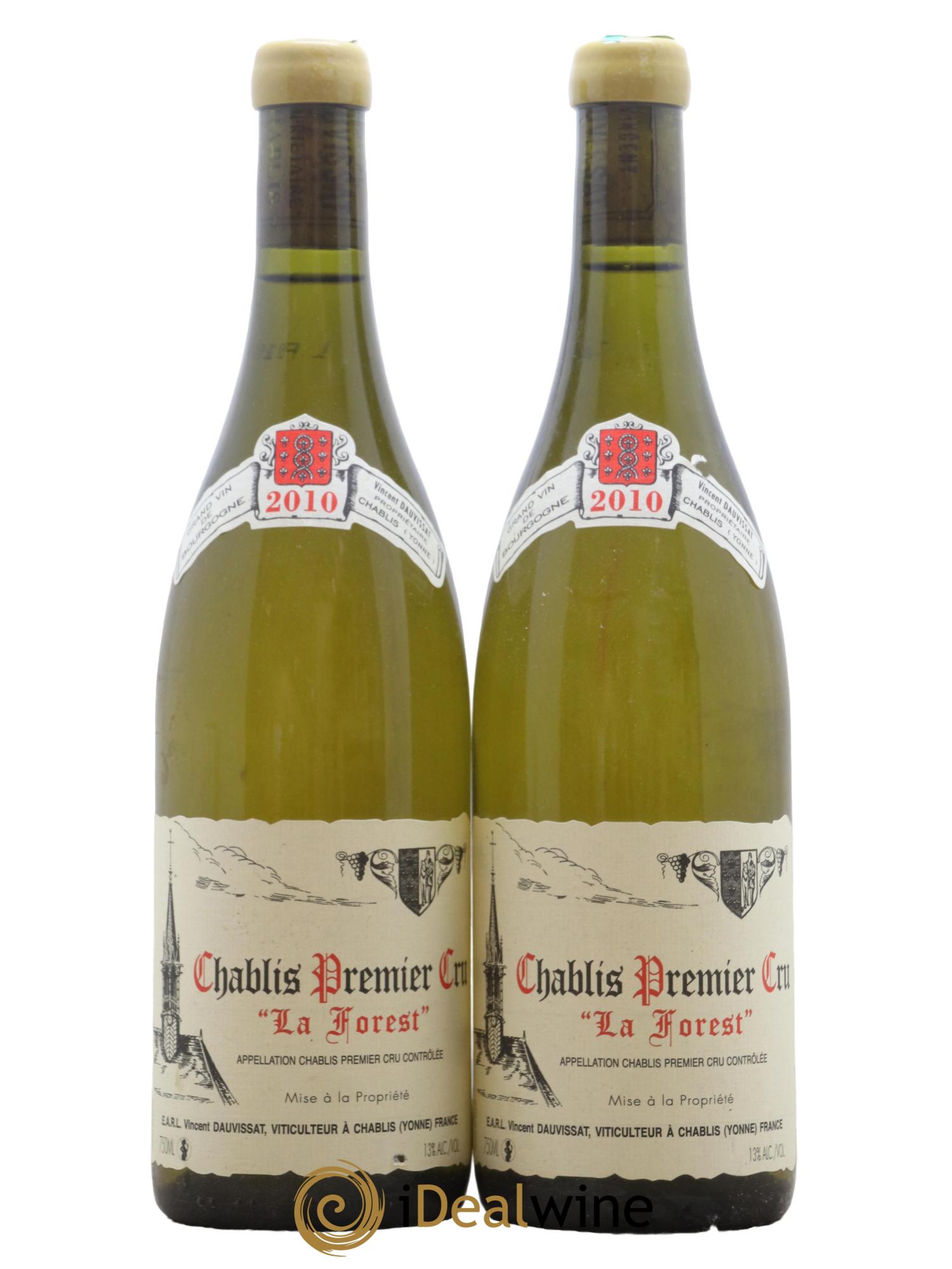 Chablis 1er Cru La Forest Vincent Dauvissat (Domaine) 2010 - Lot de 2 bouteilles - 0