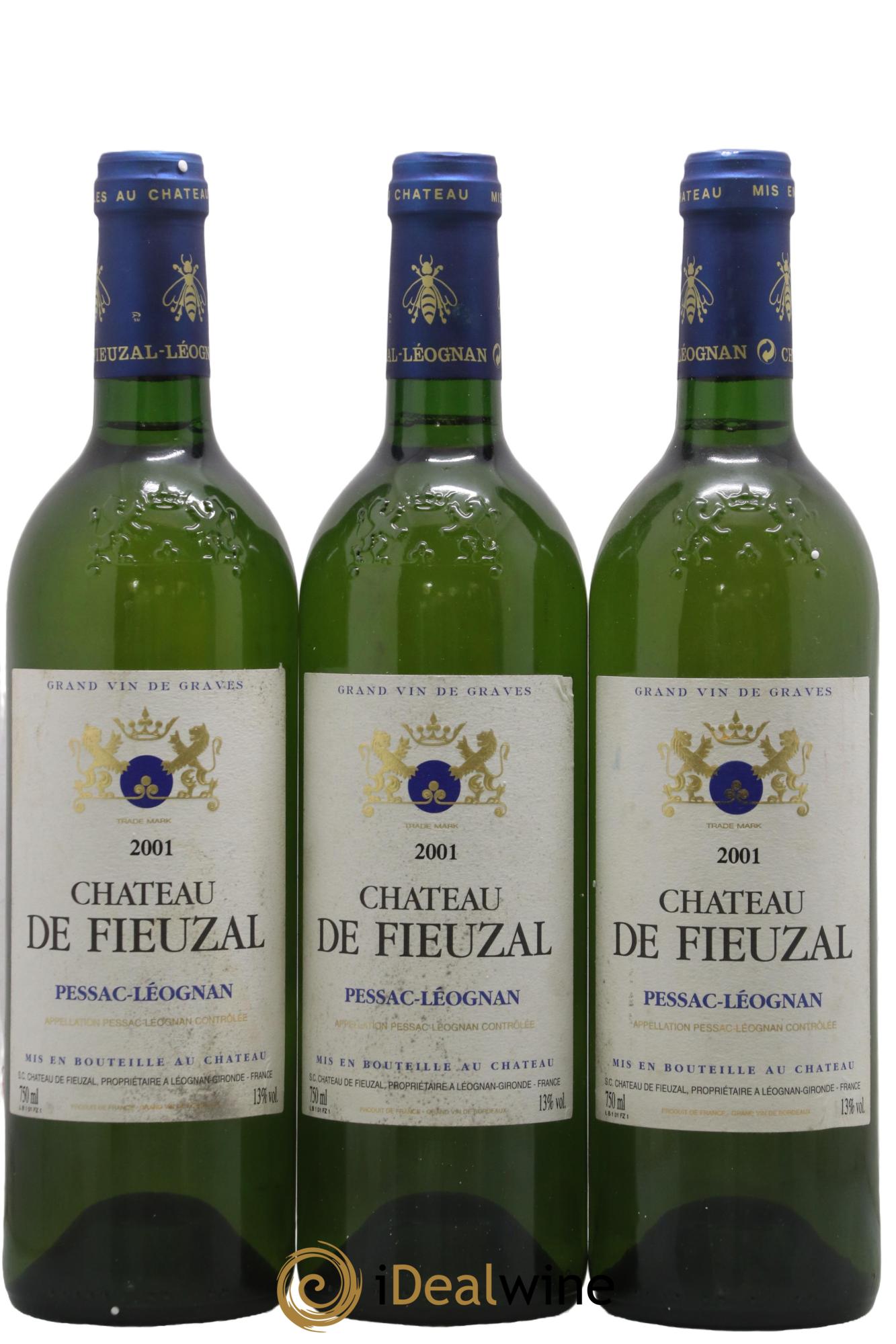 Château de Fieuzal 2001 - Posten von 3 Flaschen - 0