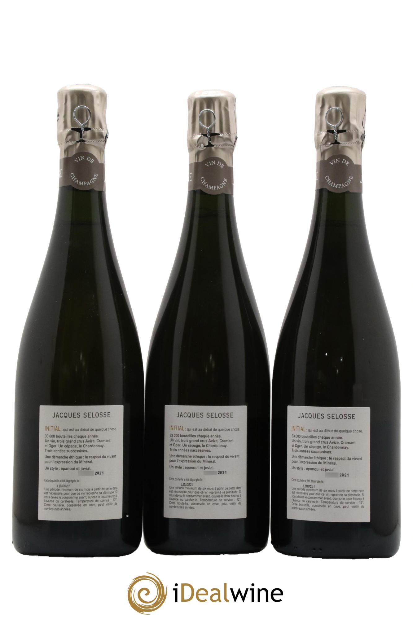 Initial Brut Jacques Selosse - Lot de 3 bouteilles - 1
