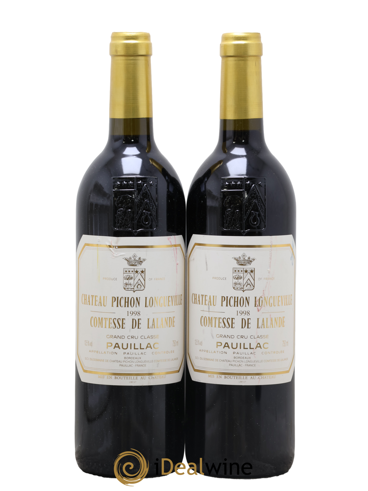 Château Pichon Longueville Comtesse de Lalande 2ème Grand Cru Classé 1998 - Lot de 2 bouteilles - 0