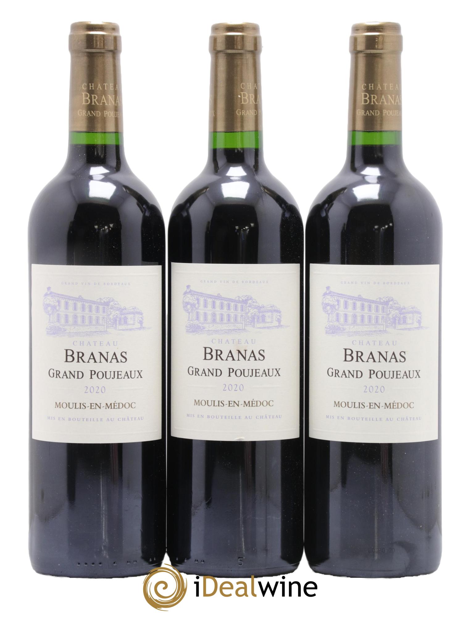 Château Branas Grand Poujeaux Cru Bourgeois 2020 - Lot de 6 bouteilles - 2
