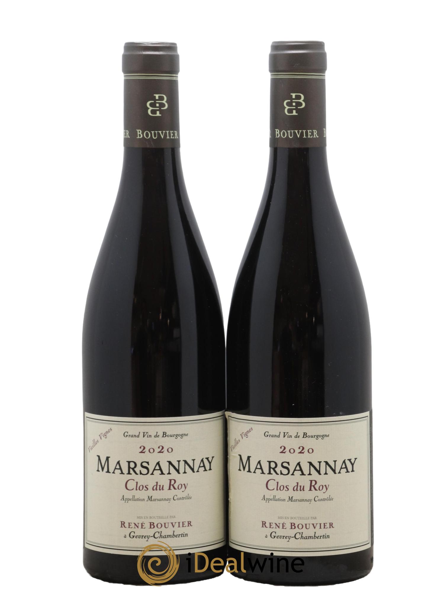 Marsannay Vieilles Vignes Clos du Roy René Bouvier (Domaine) 2020 - Lot de 2 bouteilles - 0