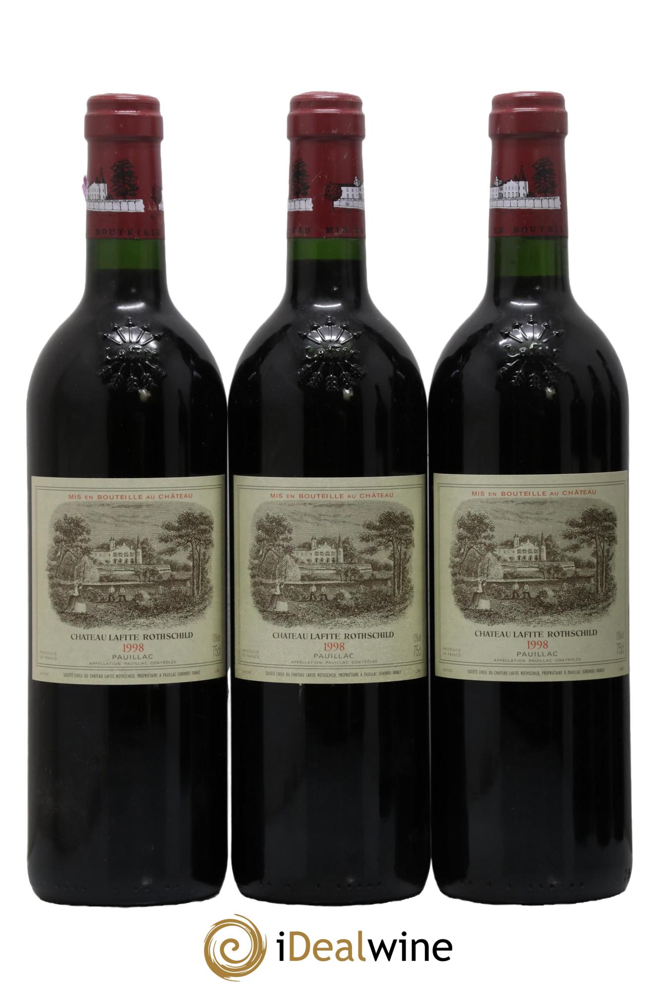 Château Lafite Rothschild 1er Grand Cru Classé 1998 - Lot de 6 bouteilles - 1