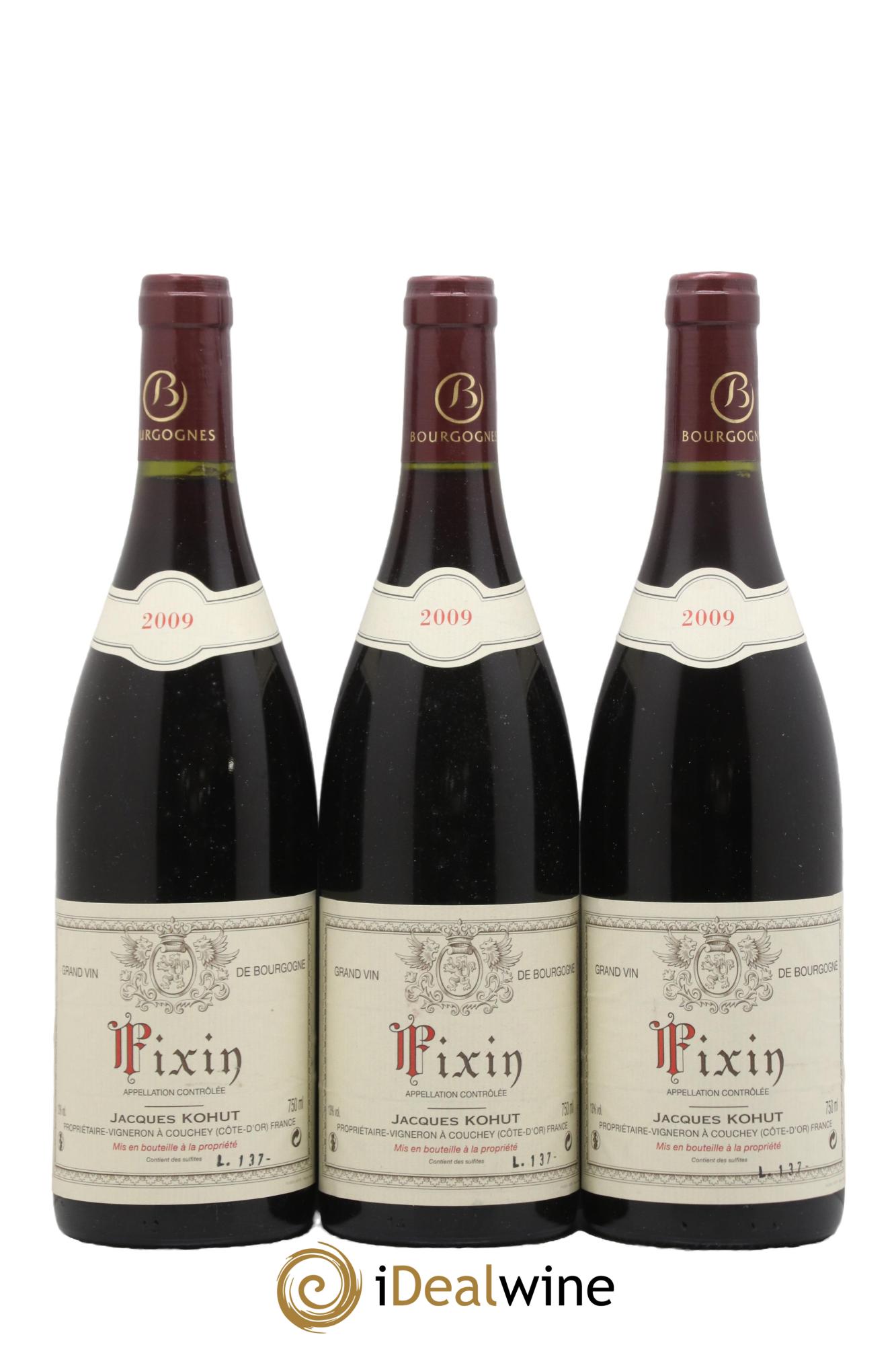 Fixin Jacques Kohut 2009 - Lot de 3 bouteilles - 0