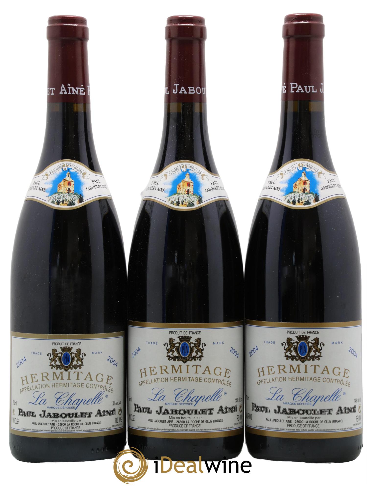Hermitage La Chapelle Paul Jaboulet Ainé 2004 - Lot de 3 bouteilles - 0