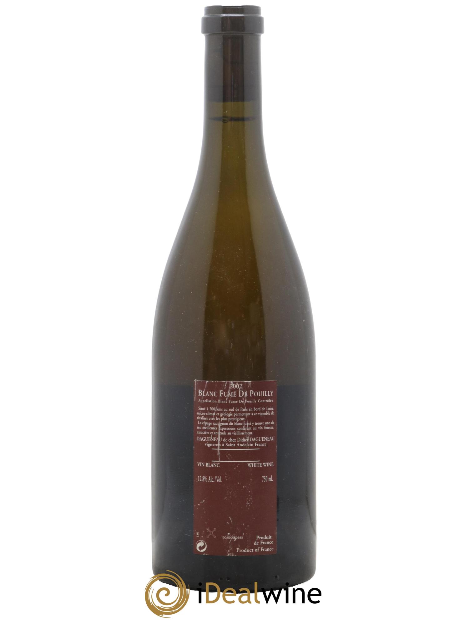 Vin de France (anciennement Pouilly-Fumé) Pur Sang Dagueneau (Domaine Didier - Louis-Benjamin) 2002 - Posten von 1 Flasche - 1