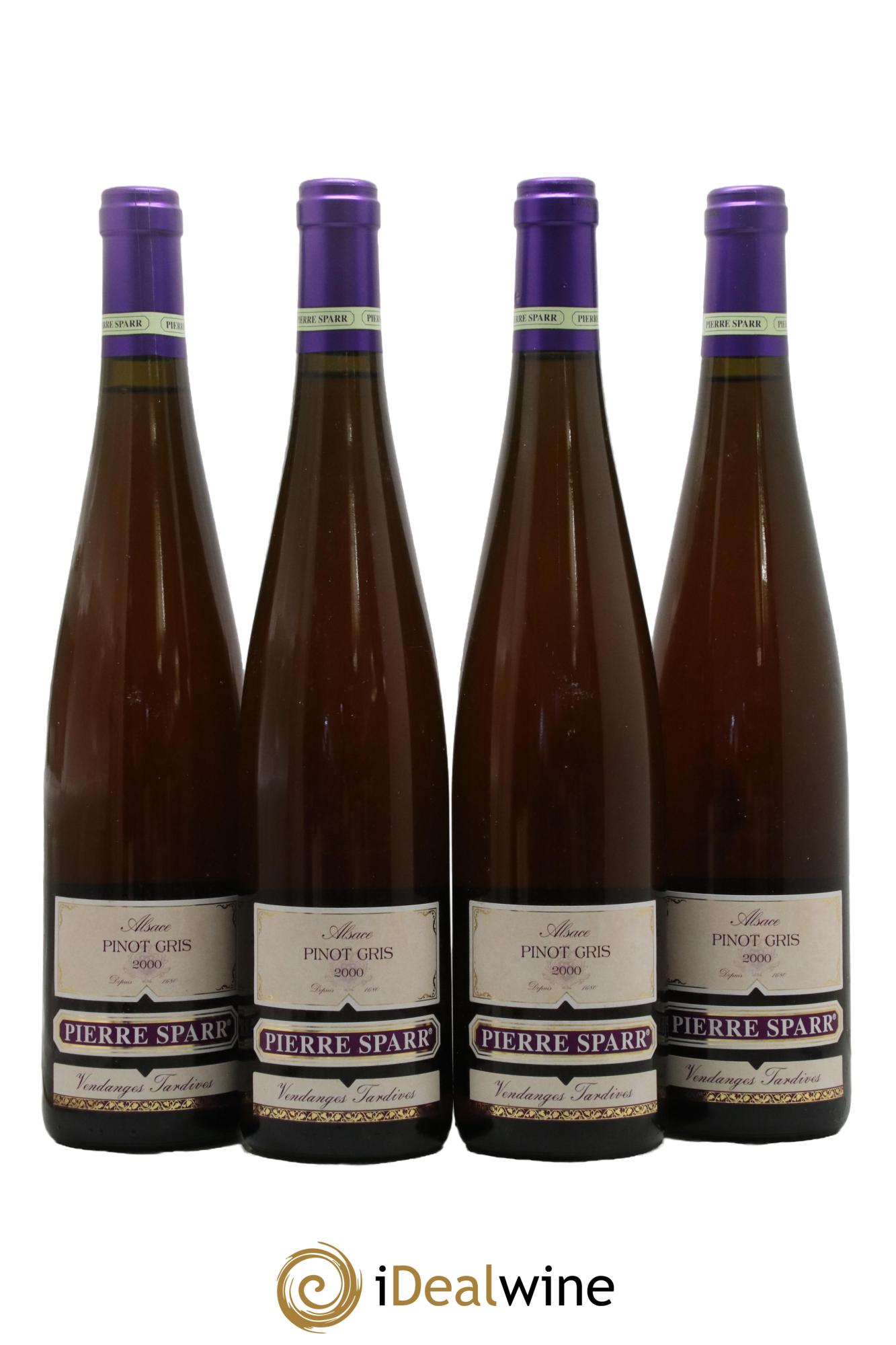 Alsace Pinot Gris Vendanges Tardives Pierre Sparr 2000 - Posten von 4 Flaschen - 0