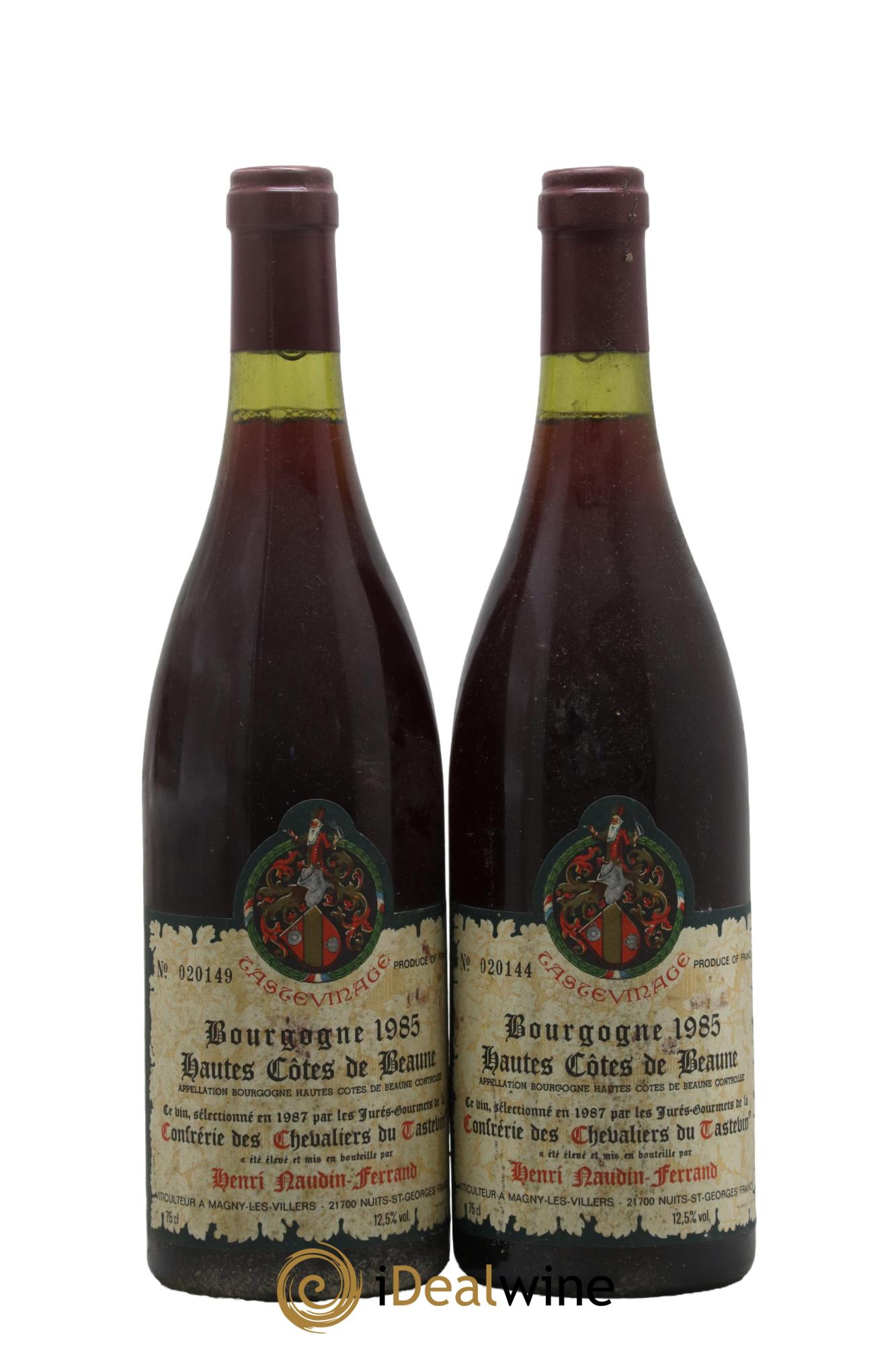 Hautes-Côtes de Beaune Naudin-Ferrand (Domaine) 1985 - Lot de 2 bouteilles - 0