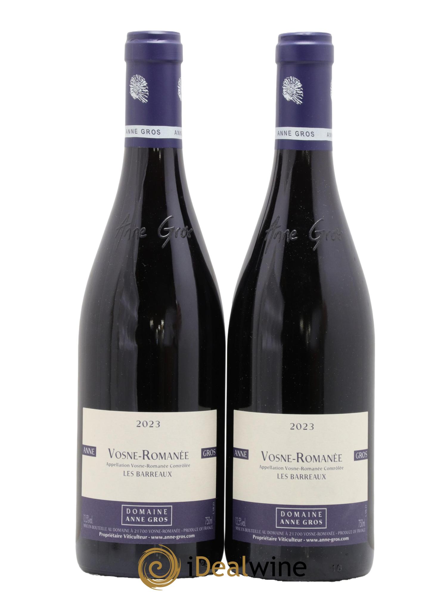 Vosne-Romanée Les Barreaux Anne Gros 2023 - Lotto di 2 bottiglie - 0