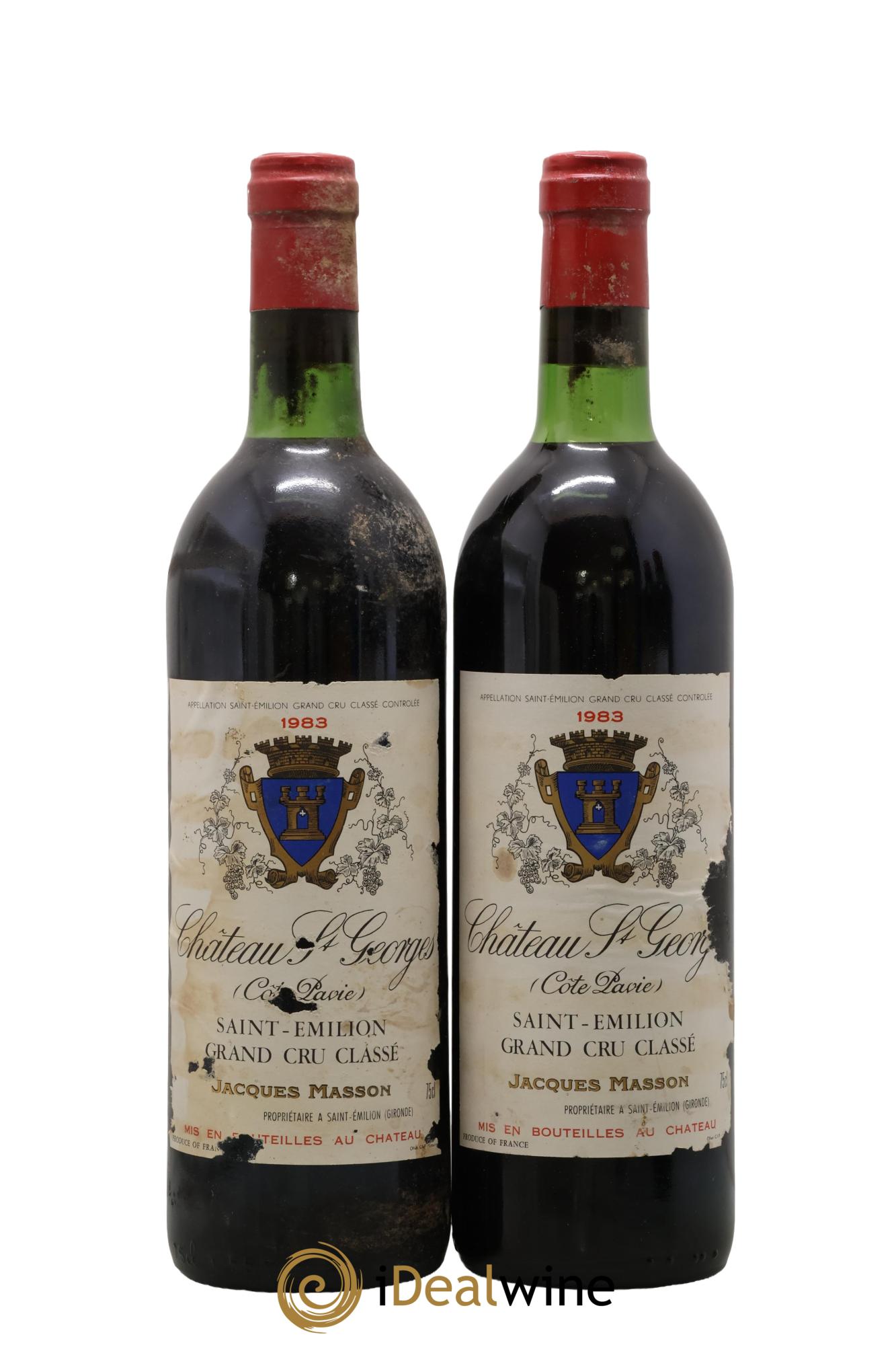 Château Saint-Georges Côte Pavie Grand Cru Classé 1983 - Lot de 2 bouteilles - 0