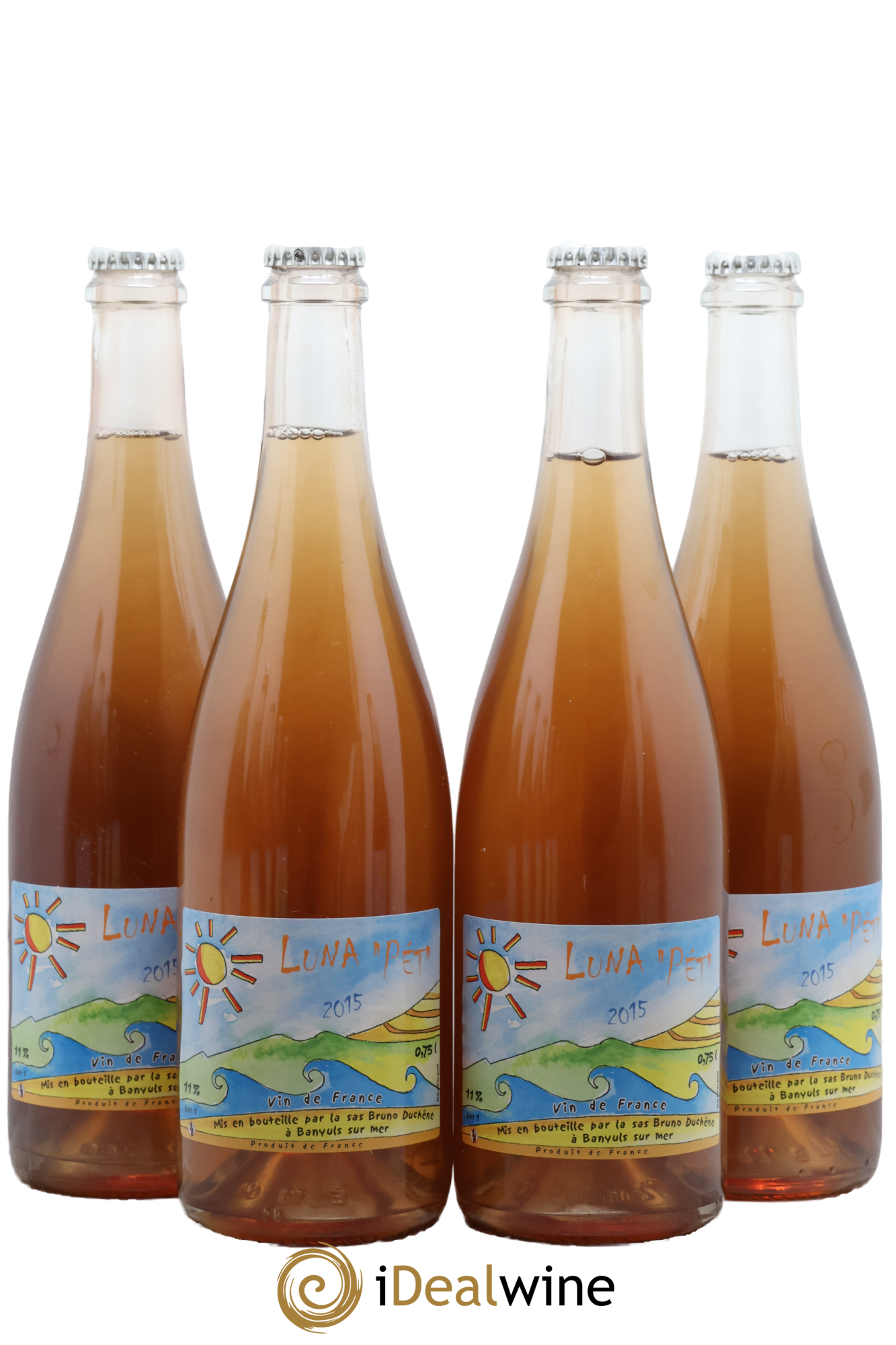 Vin de France La Luna Pet Bruno Duchêne 2015 - Lot of 4 bottles - 0