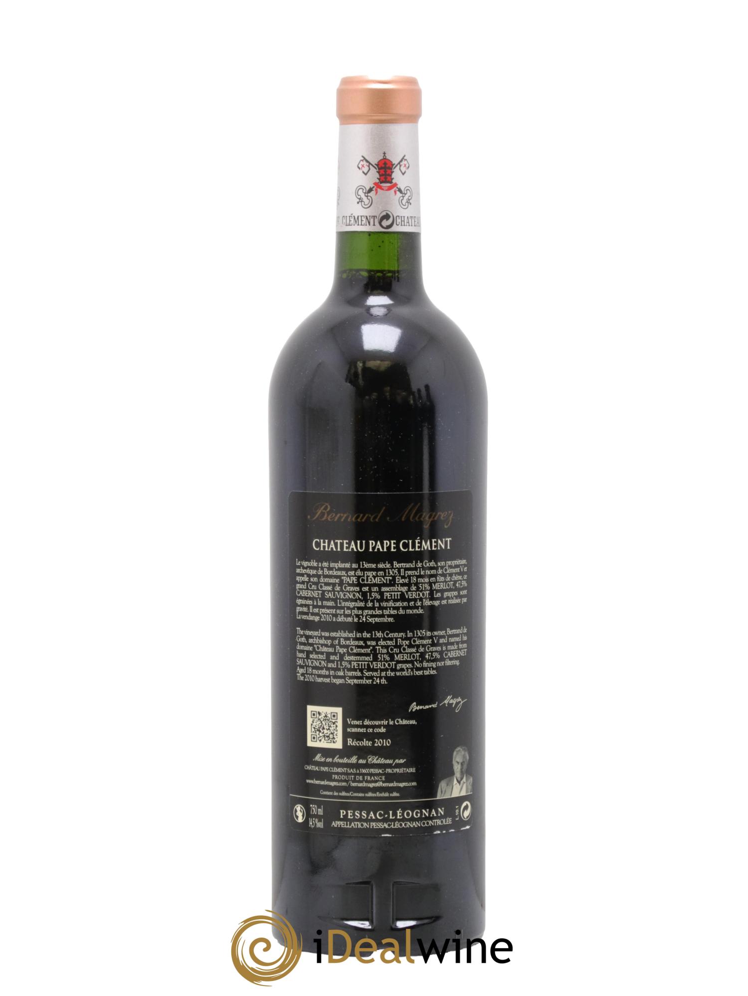Château Pape Clément Cru Classé de Graves 2010 - Lot de 1 bouteille - 1