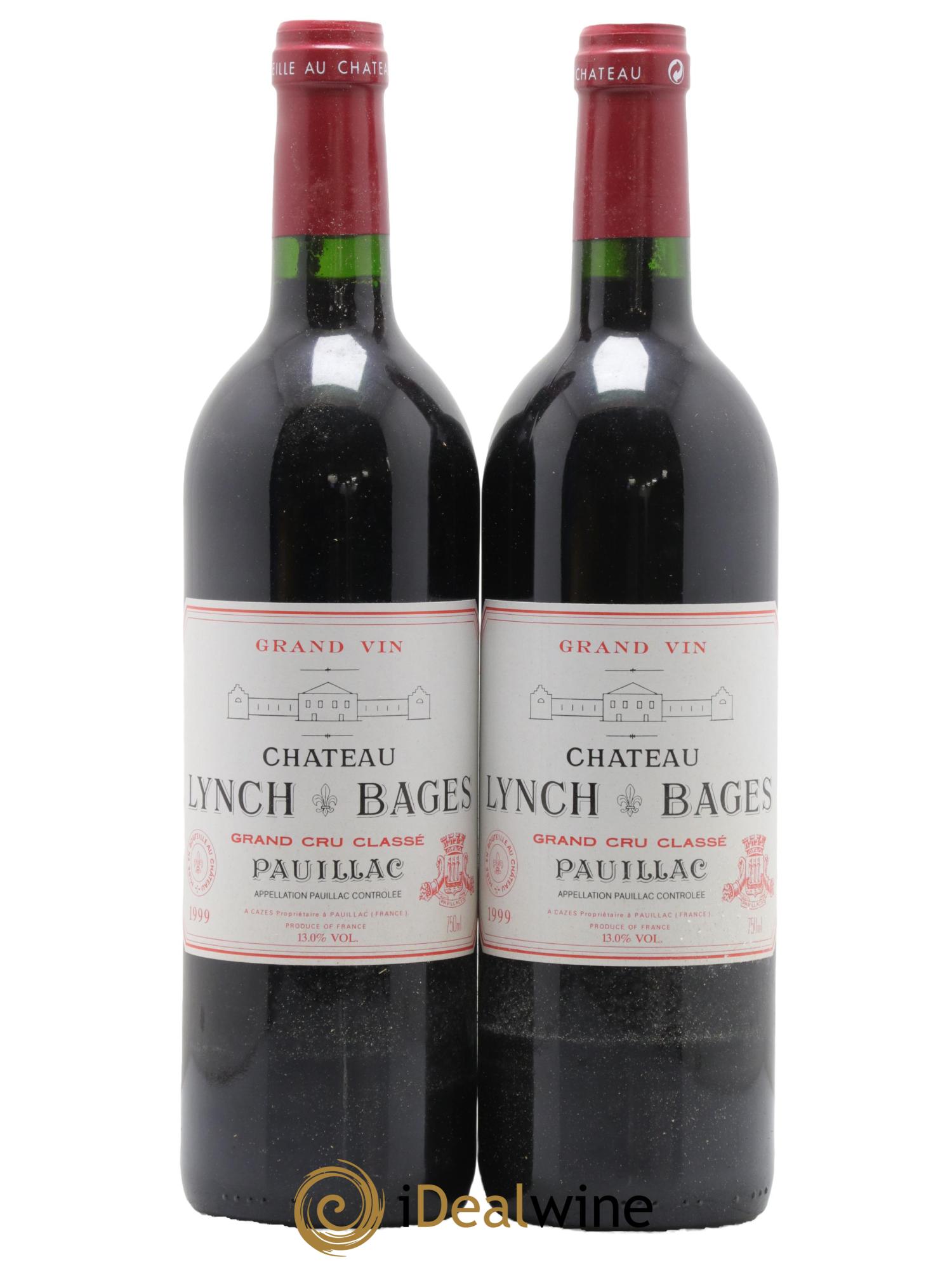 Château Lynch Bages 5ème Grand Cru Classé 1999 - Lot de 2 bouteilles - 0