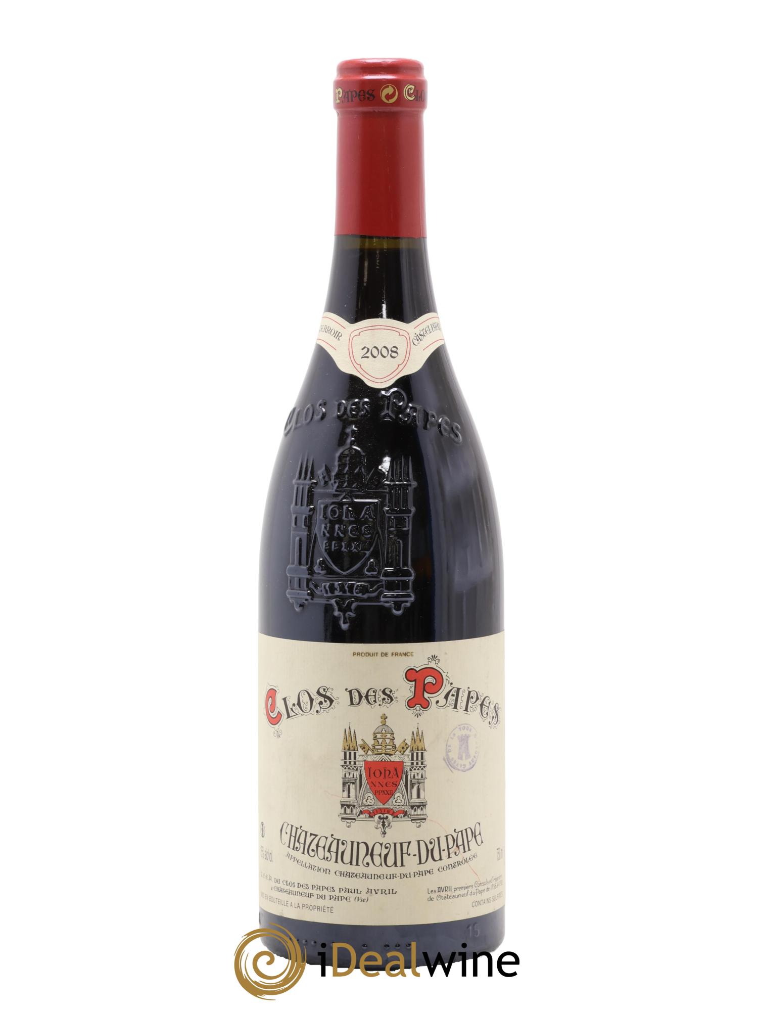Châteauneuf-du-Pape Clos des Papes - Paul Avril 2008 - Posten von 1 Flasche - 0