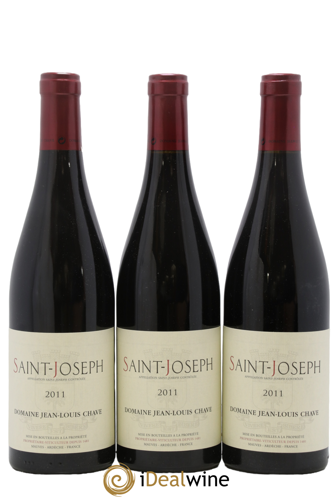 Saint-Joseph Jean-Louis Chave 2011 - Lot of 3 bottles - 0