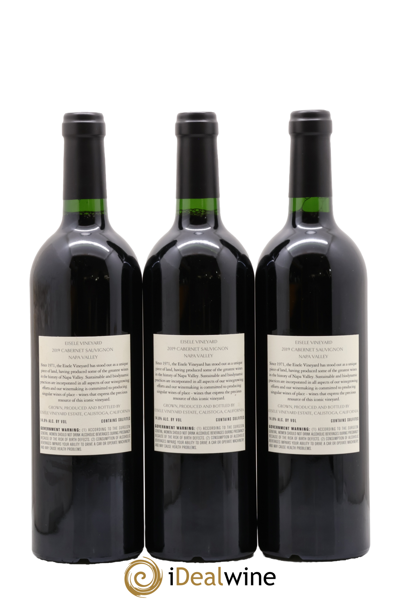 USA Nappa Valley Cabernet Sauvignon Eisele 2019 - Lot of 3 bottles - 1
