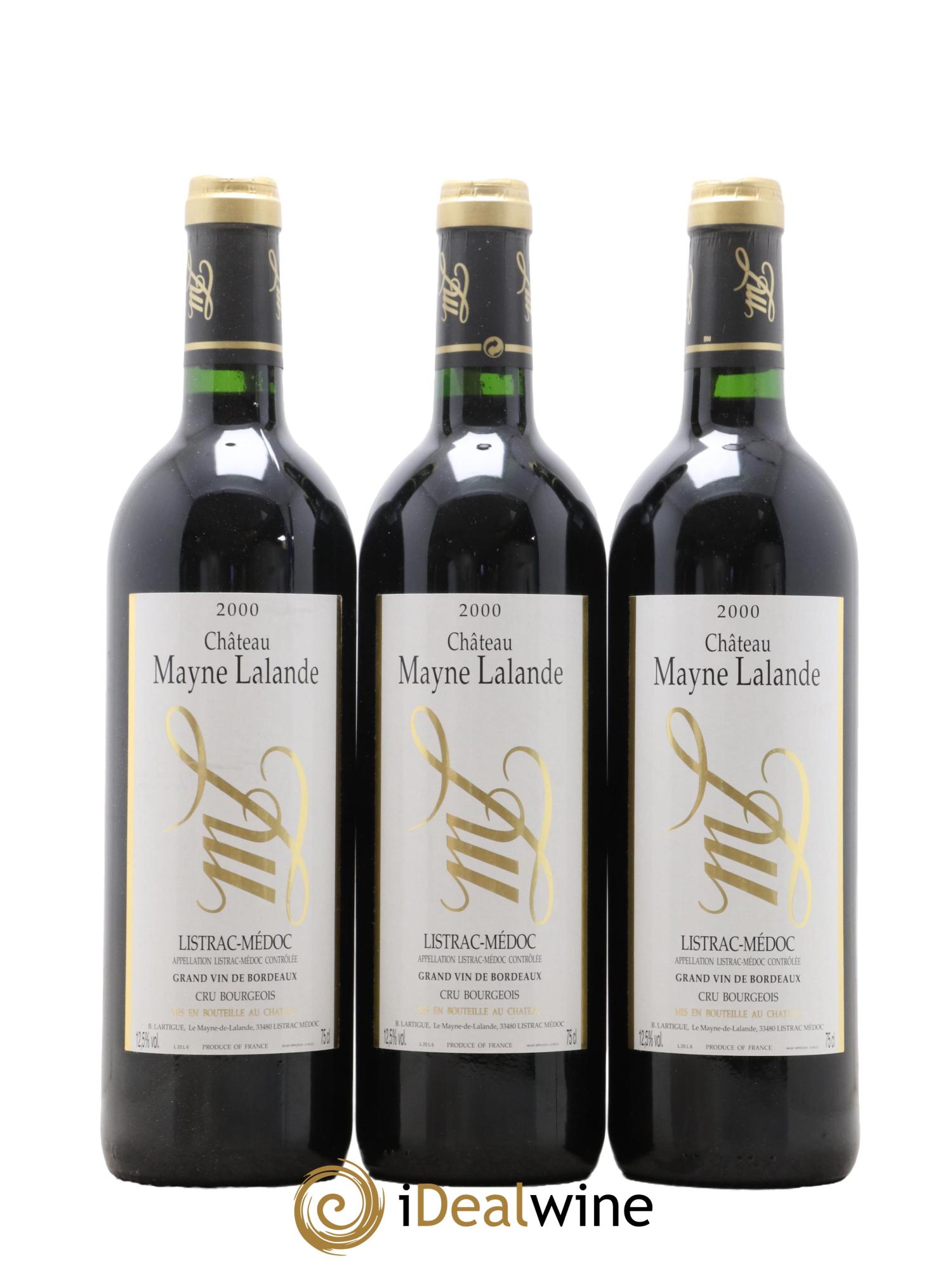 Château Mayne Lalande Cru Bourgeois 2000 - Lot de 12 bouteilles - 4