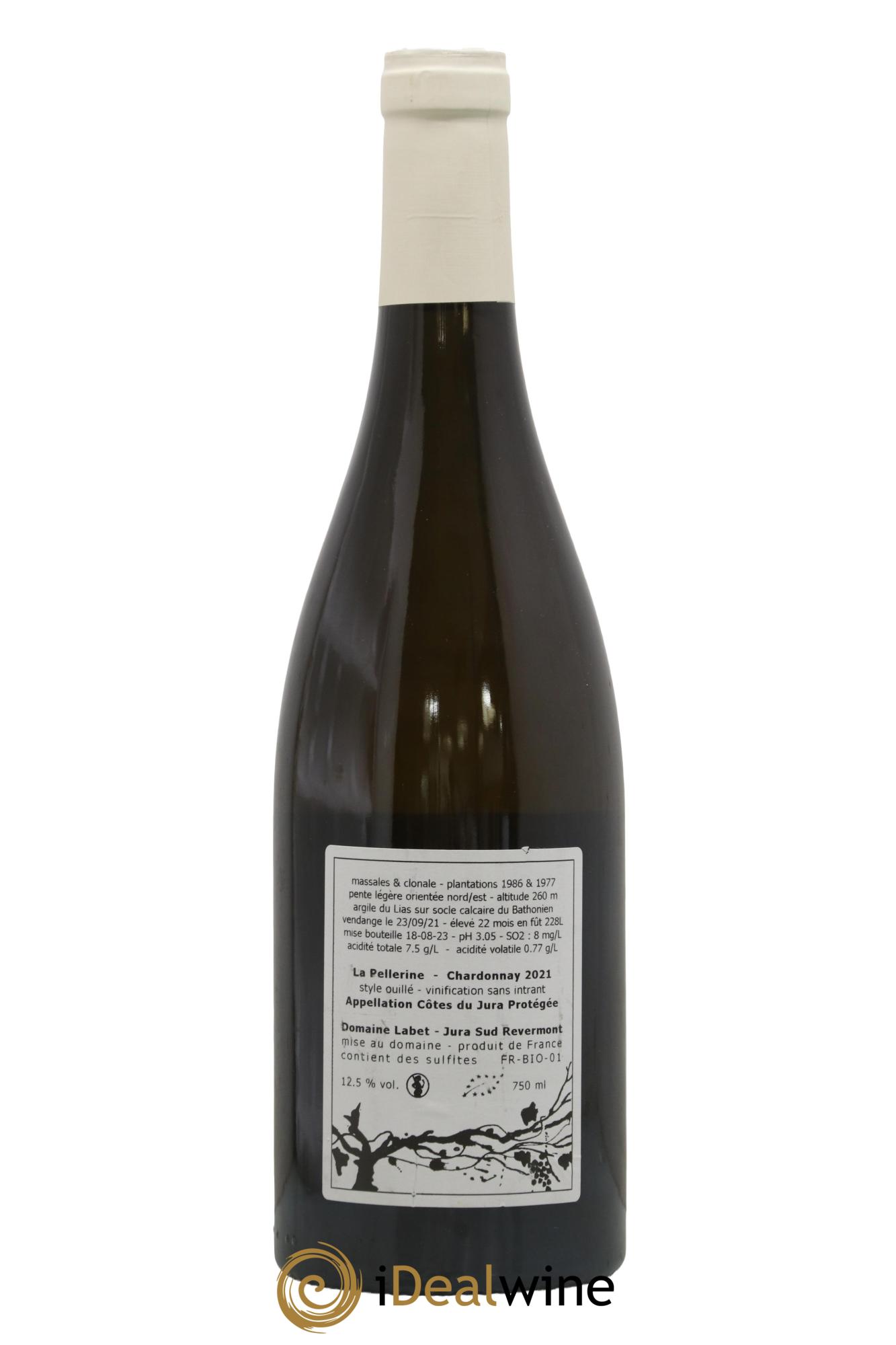 Côtes du Jura Chardonnay La Pellerine Romain - Julien  - Charline Labet 2021 - Lot of 1 bottle - 1