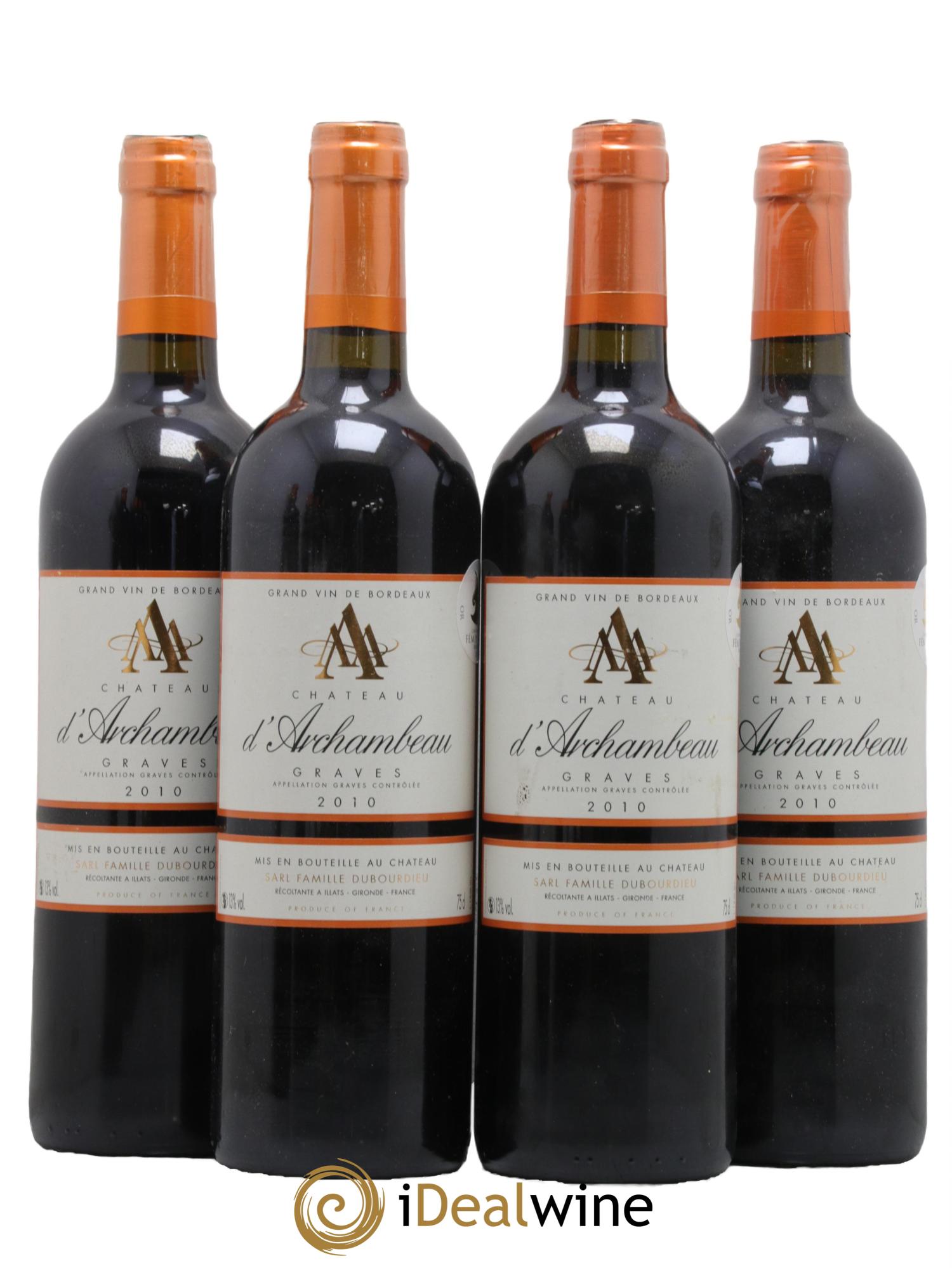 Château d' Archambeau 2010 - Lot de 4 bouteilles - 0