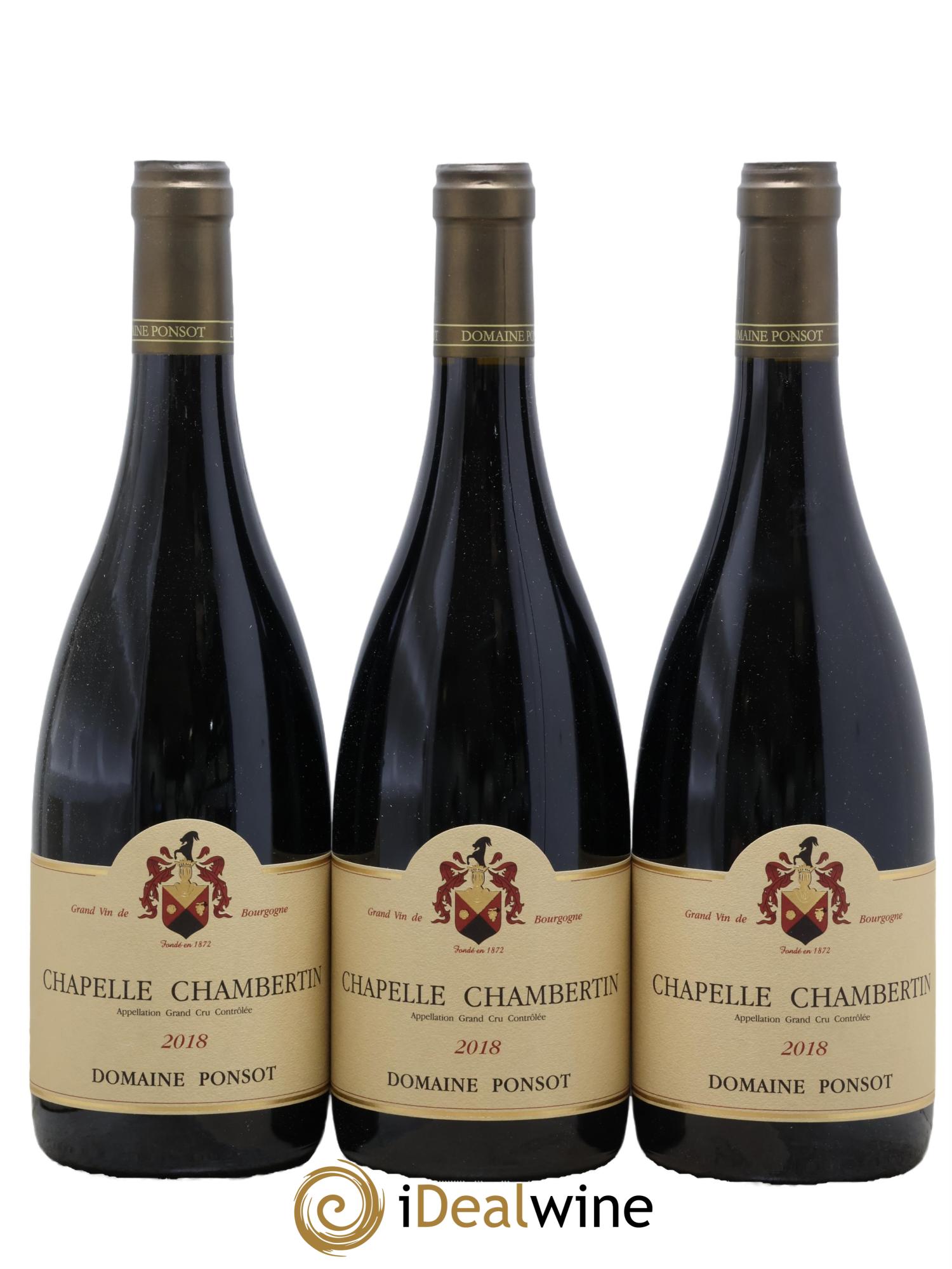 Chapelle-Chambertin Grand Cru Ponsot (Domaine) 2018 - Posten von 3 Flaschen - 0