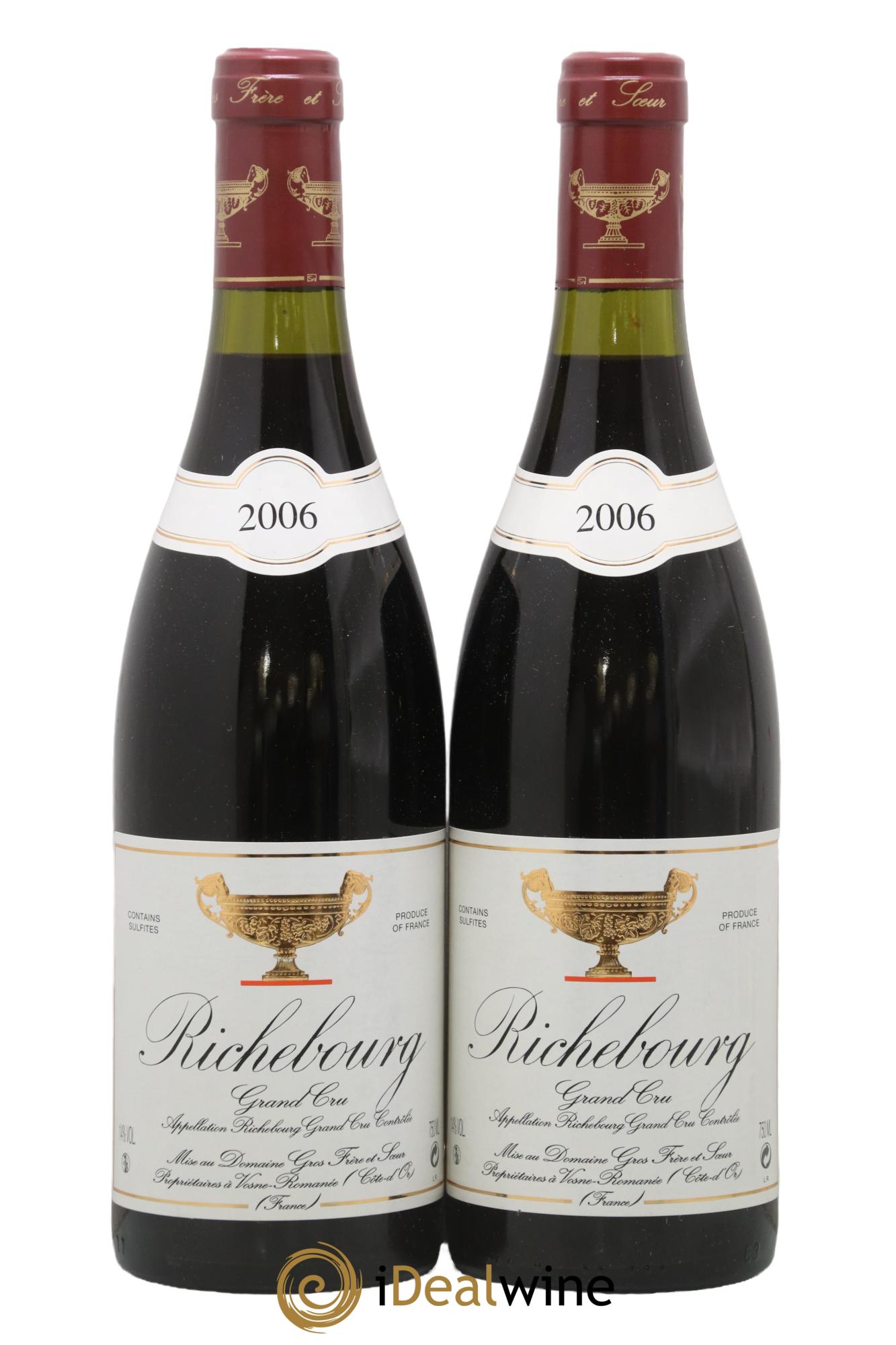 Richebourg Grand Cru Gros Frère & Soeur 2006 - Lot of 2 bottles - 0