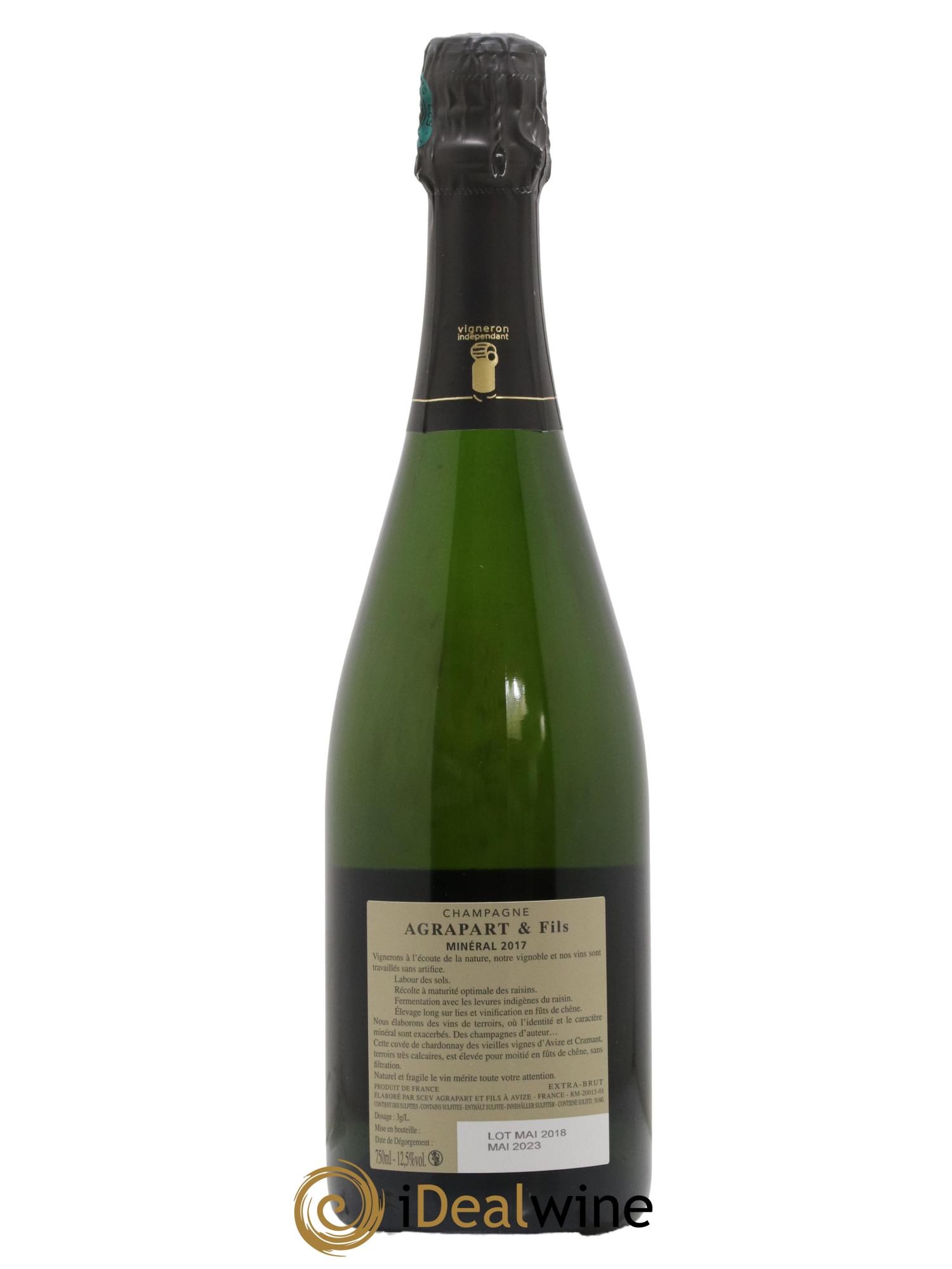 Minéral Blanc de Blancs  Extra-Brut Agrapart & Fils 2017 - Lot of 1 bottle - 1