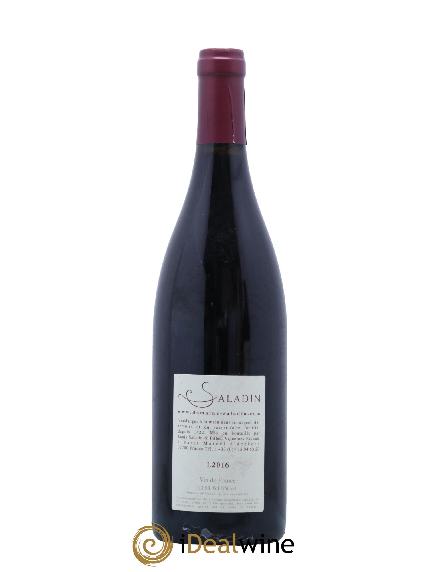 Vin de France Chaveyron 1422 Domaine Saladin 2016 - Lot de 1 bouteille - 1