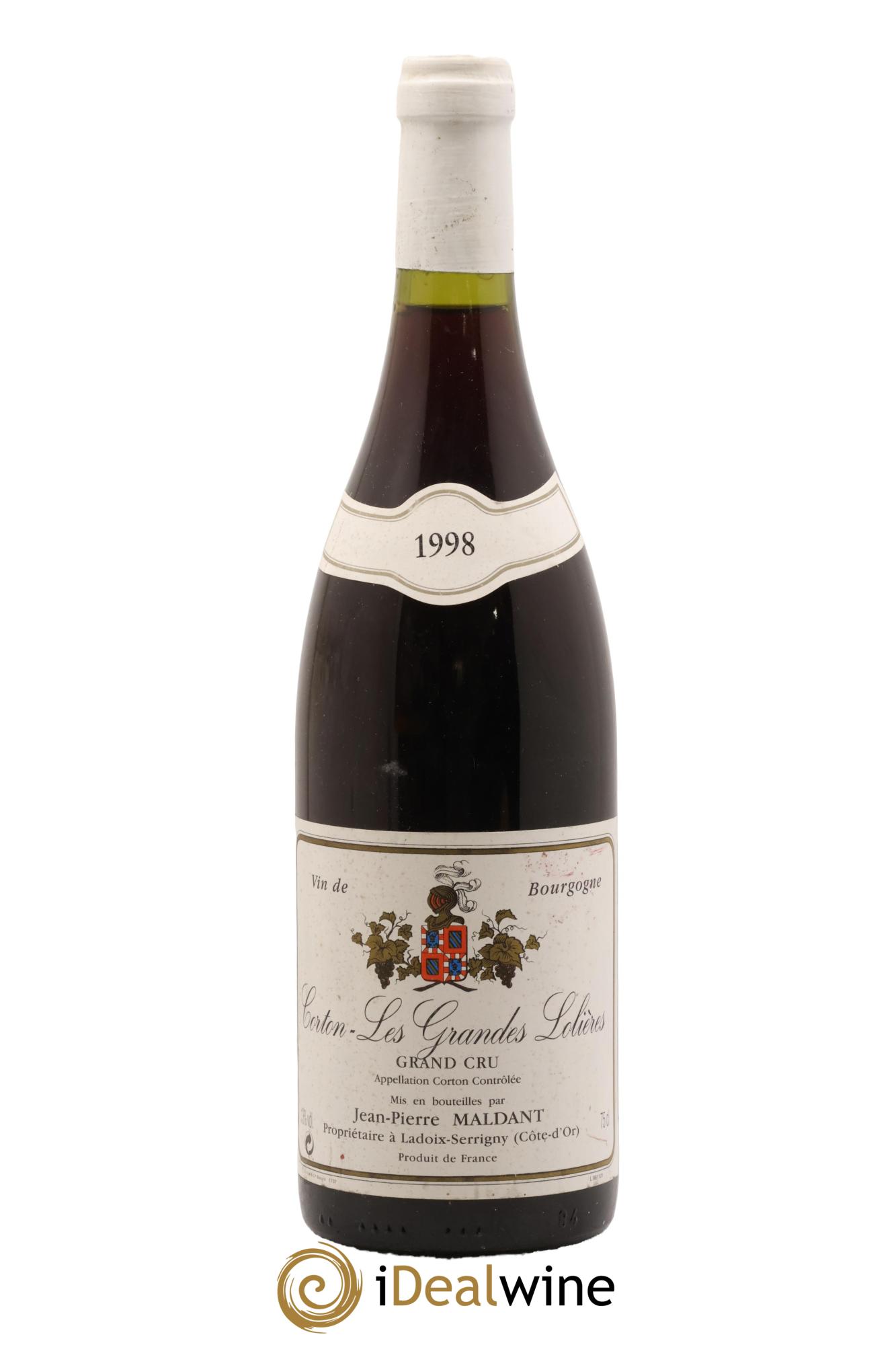 Corton Grand Cru Les Grandes Lolieres Jean-Pierre Maldant 1998 - Lot de 1 bouteille - 0
