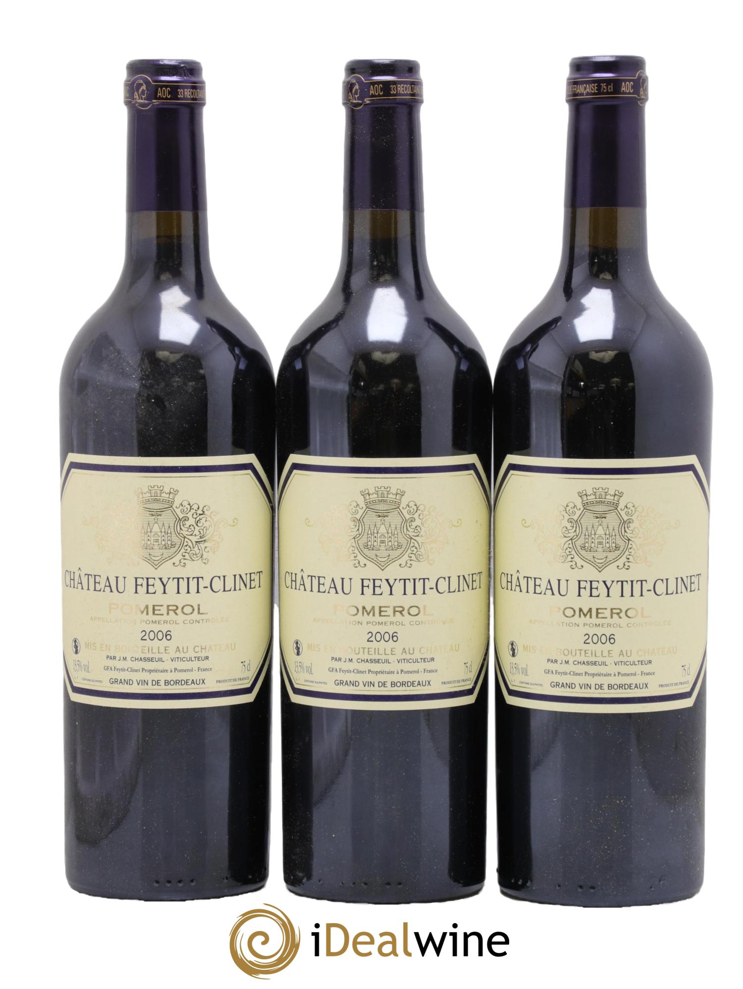 Château Feytit-Clinet 2006 - Lot of 3 bottles - 0