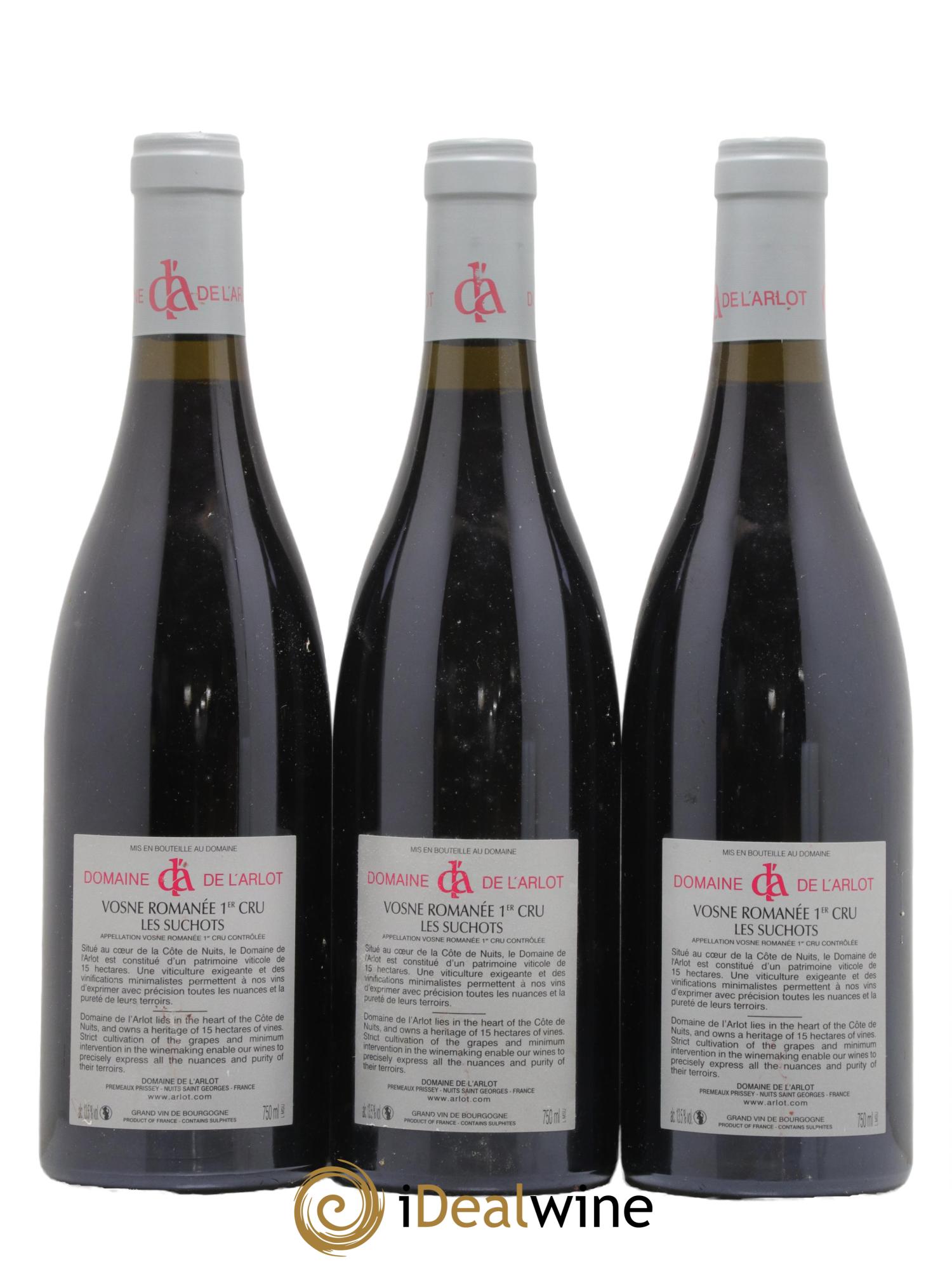 Vosne-Romanée 1er Cru Les Suchots Domaine de l'Arlot 2015 - Lot de 3 bouteilles - 1