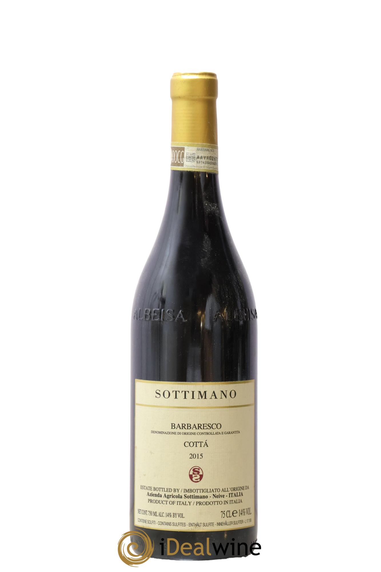 Barbaresco DOCG Cottà Sottimano 2015 - Lot de 1 bouteille - 0