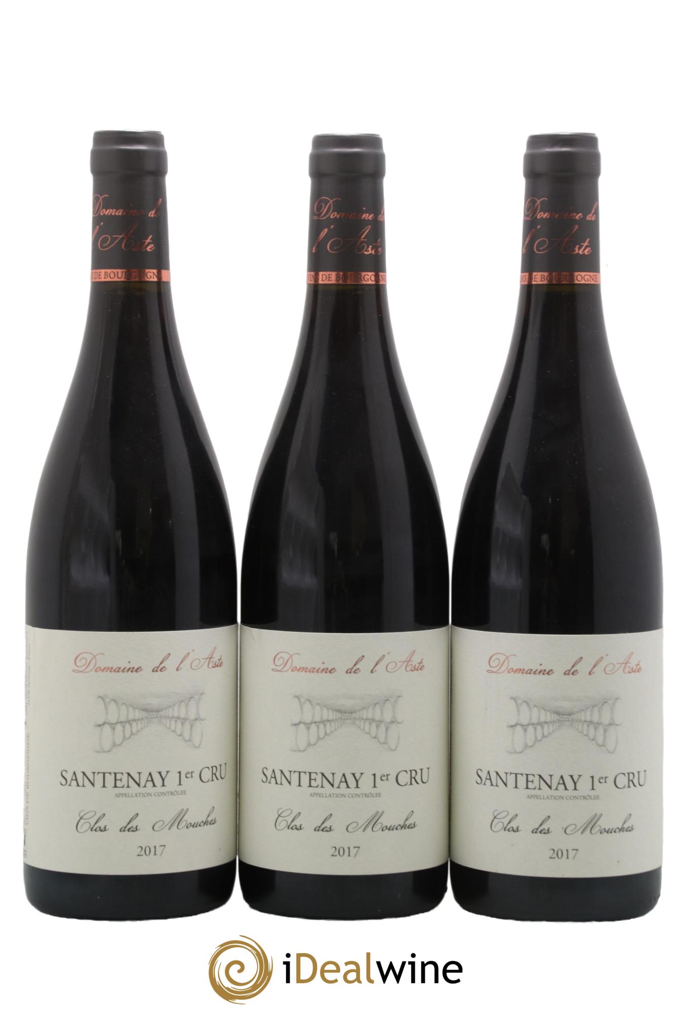 Santenay 1er Cru Clos des Mouches Domaine de l'Aste 2017 - Lot de 3 bouteilles - 0