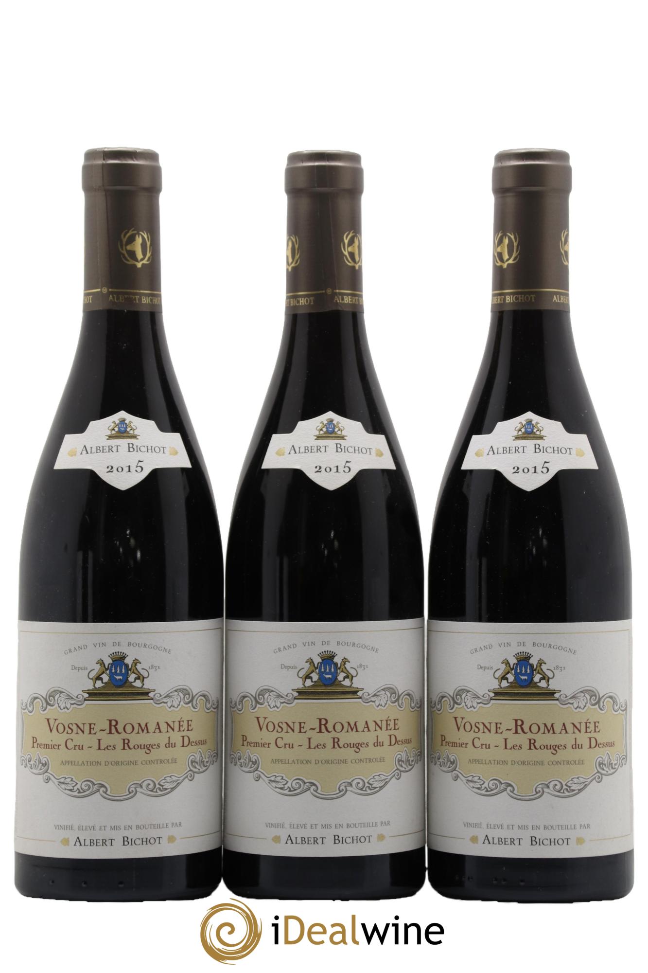 Vosne-Romanée 1er Cru Les Rouges Du Dessus Domaine Du Clos Frantin Albert Bichot 2015 - Posten von 3 Flaschen - 0
