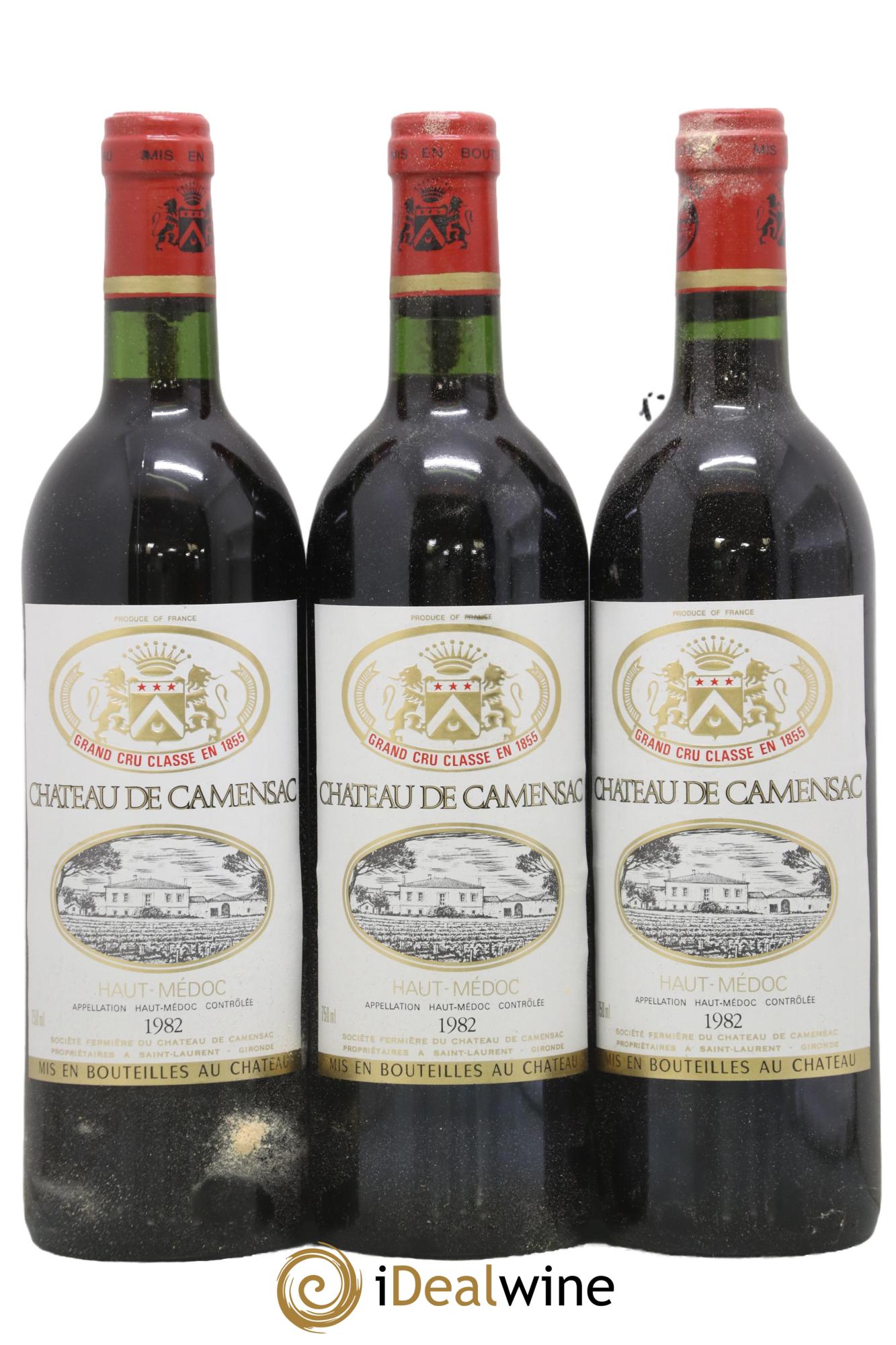 Château Camensac 5ème Grand Cru Classé  1982 - Posten von 3 Flaschen - 0