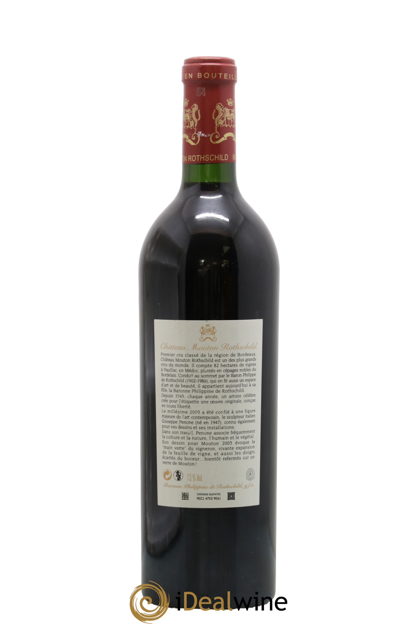 Château Mouton Rothschild 1er Grand Cru Classé 2005 - Lot de 1 bouteille - 1