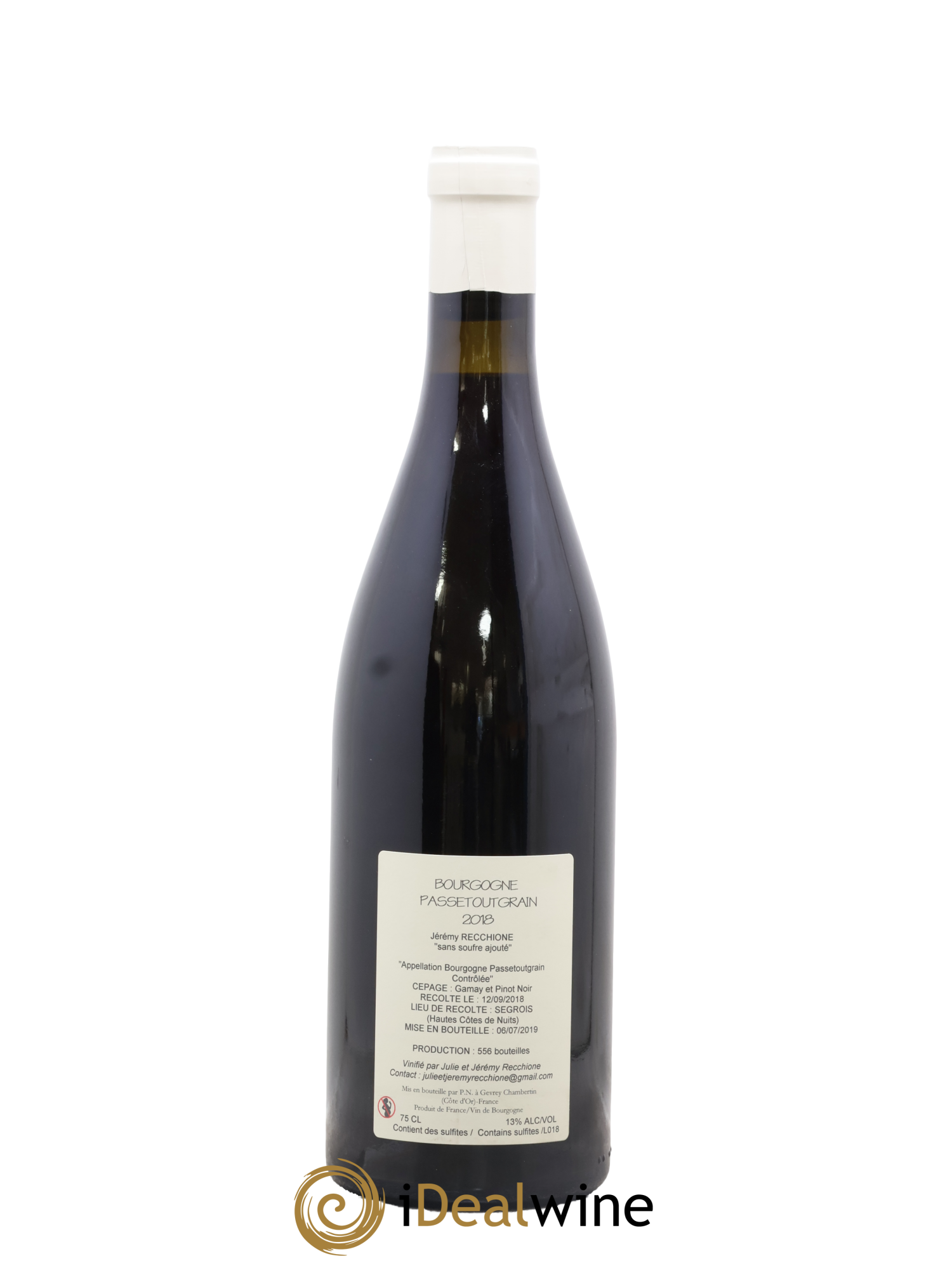 Bourgogne Passetoutgrain Jéremy Recchione 2018 - Lot of 1 bottle - 1