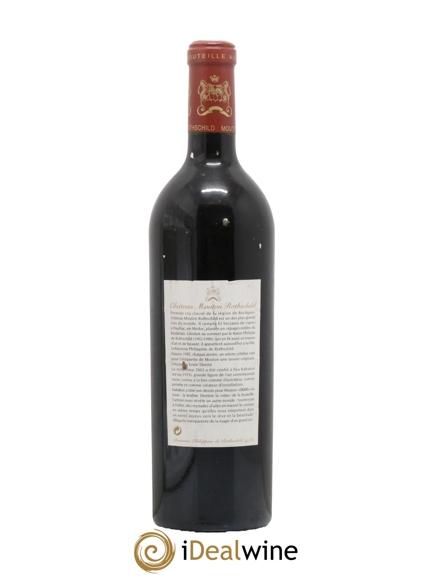 Château Mouton Rothschild 1er Grand Cru Classé 2002 - Lot de 1 bouteille - 1