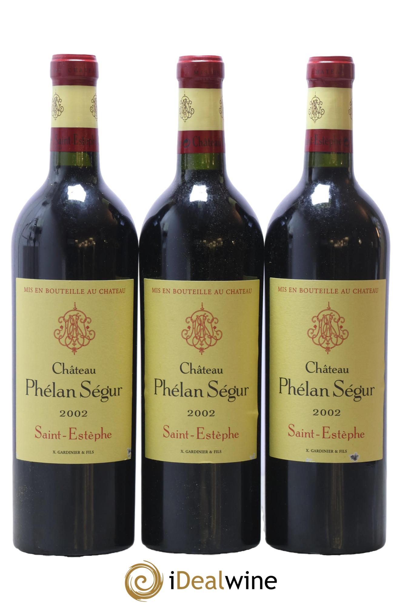 Château Phélan Ségur 2002 - Lot de 3 bouteilles - 0