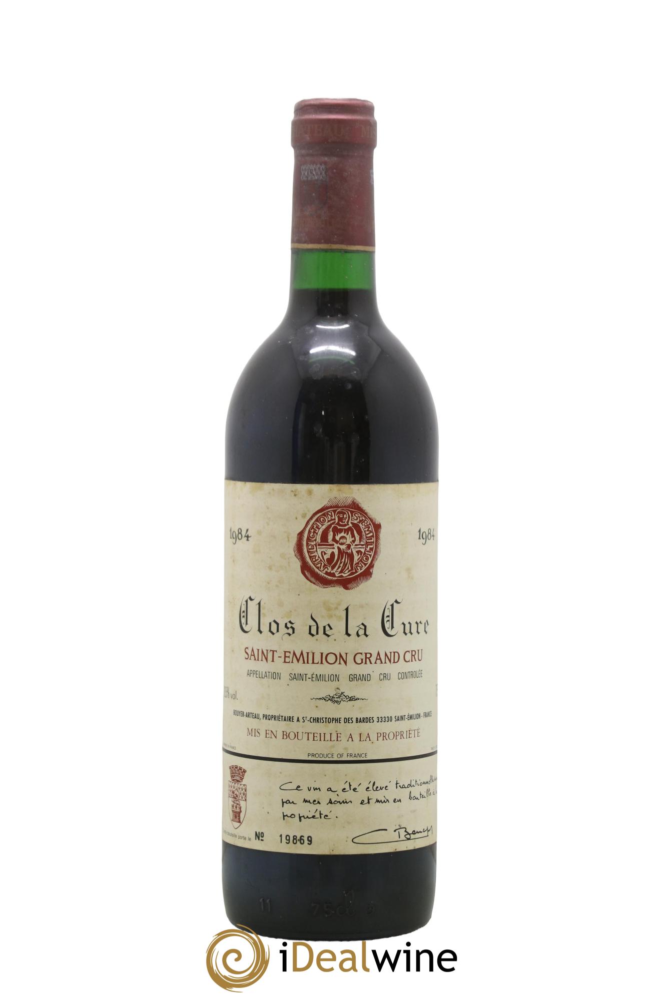 Saint-Émilion Clos de la Cure 1984 - Lotto di 1 bottiglia - 0